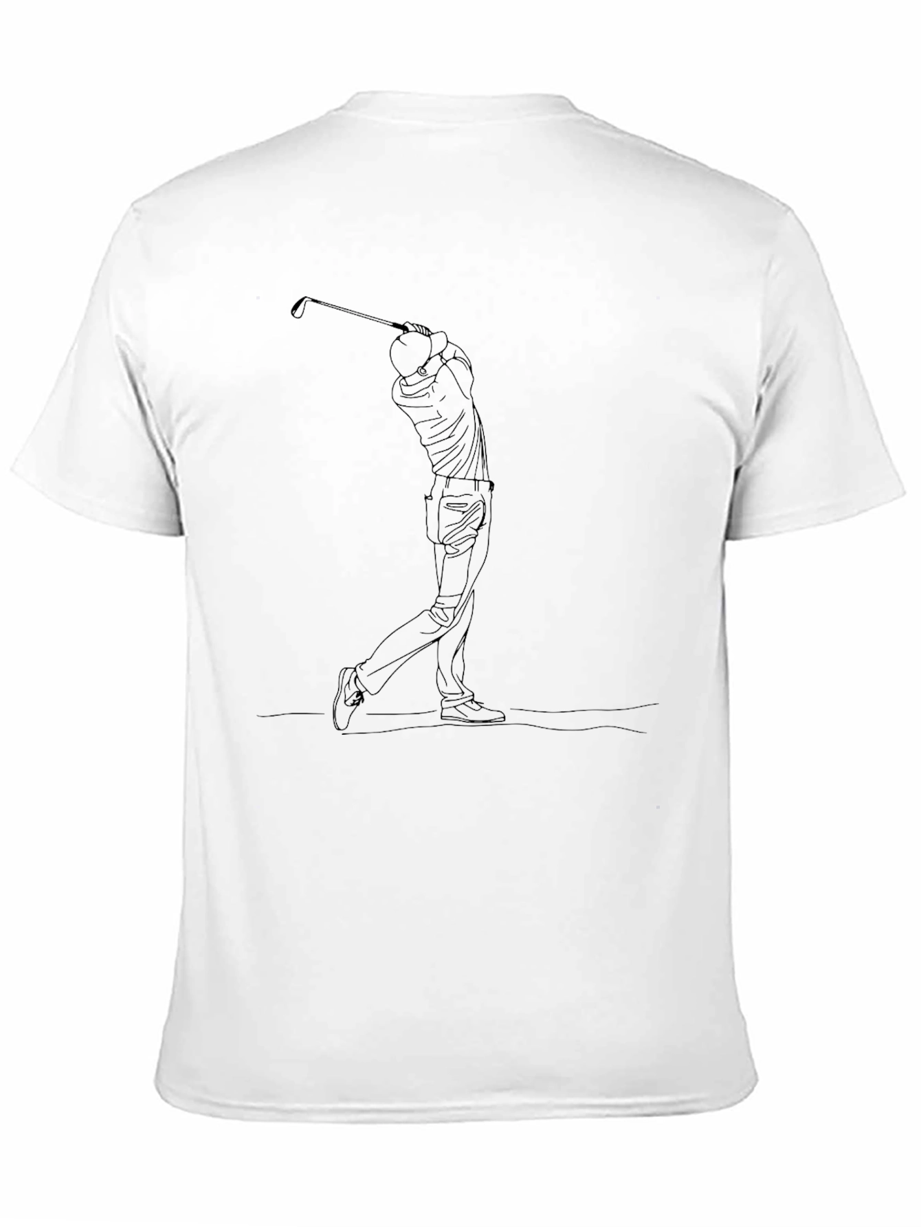Golfing Silhouette Black T-Shirt