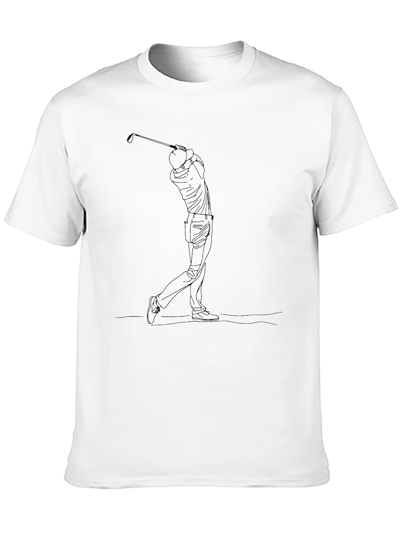 Golfing Silhouette Black T-Shirt