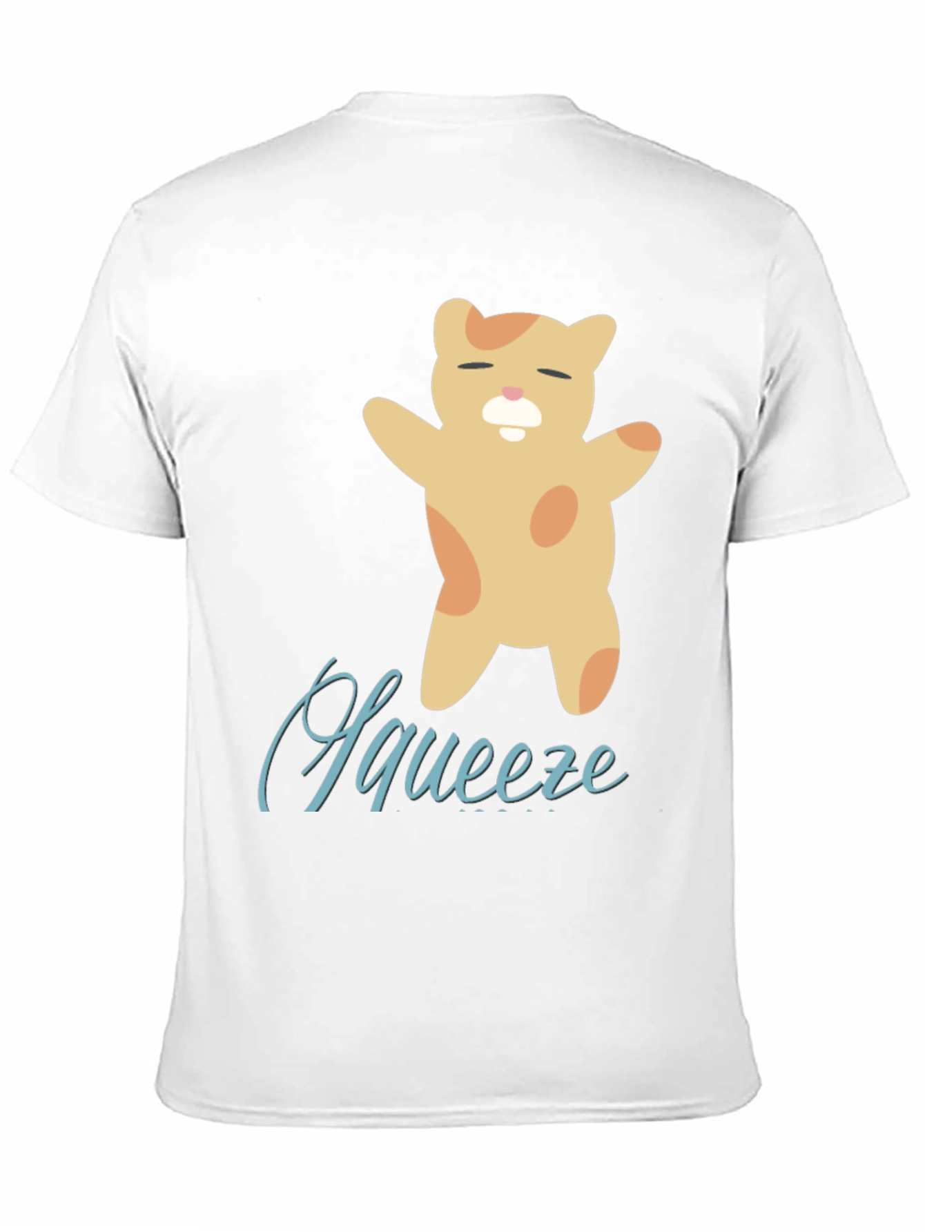 Cute Squeeze Cat Black T-Shirt