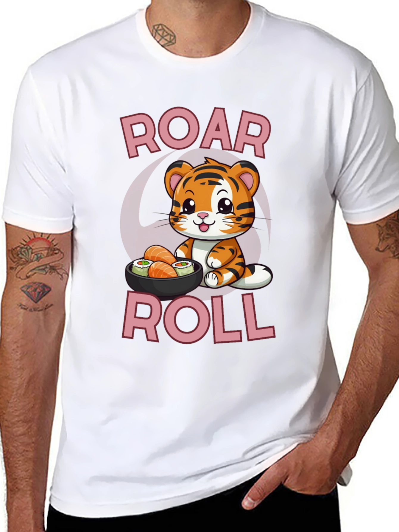 Roar Roll Sushi Tiger T-Shirt