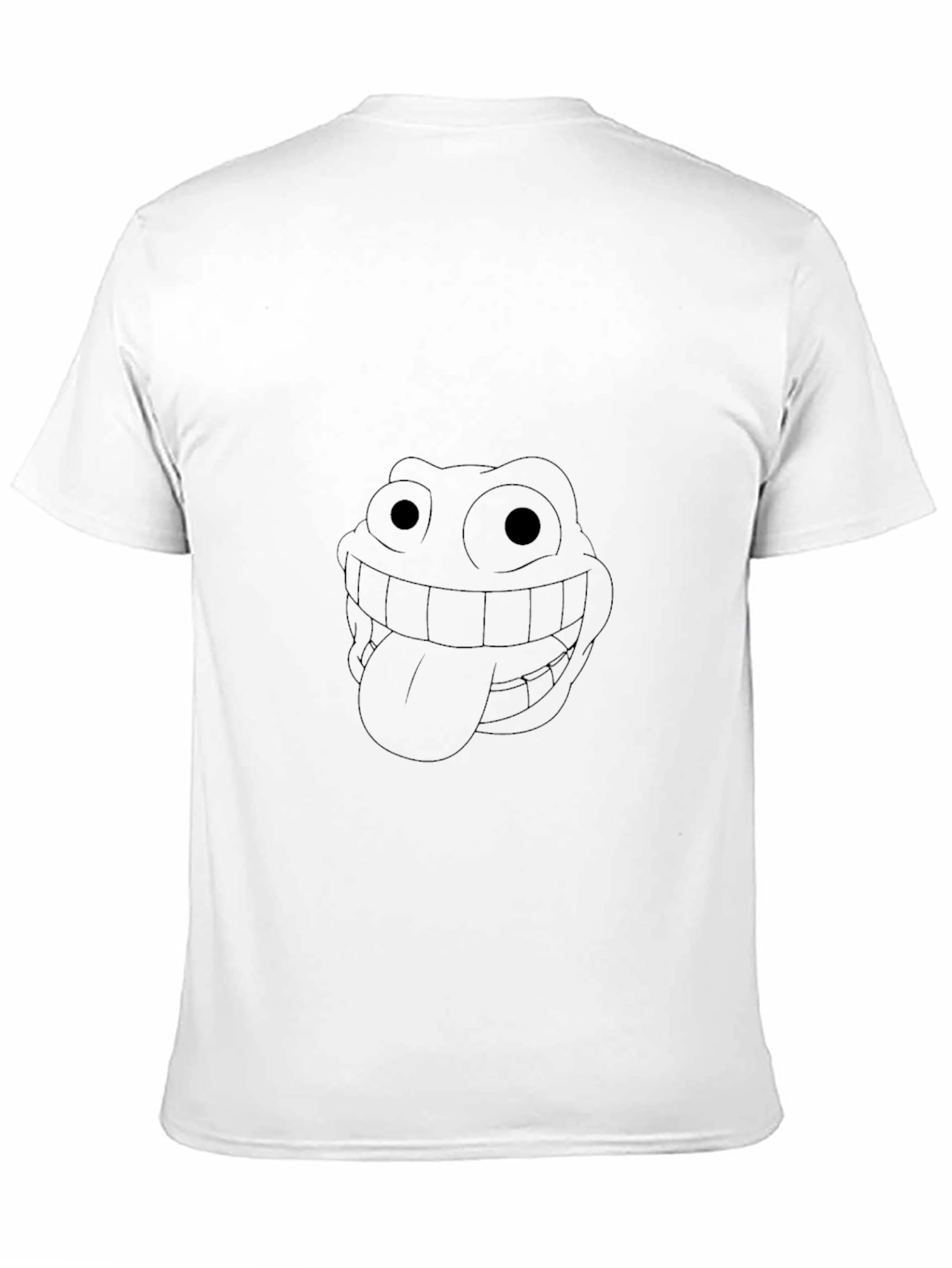 Black T-Shirt with Funny Cartoon Face