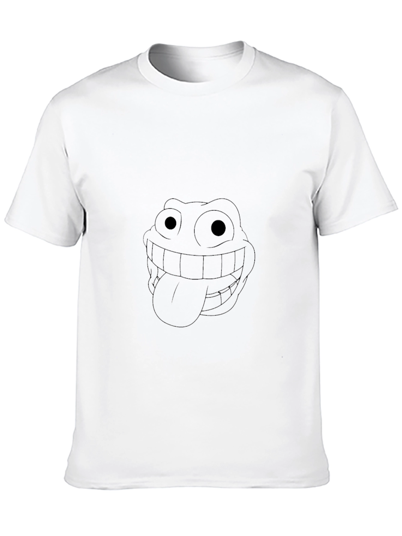 Black T-Shirt with Funny Cartoon Face