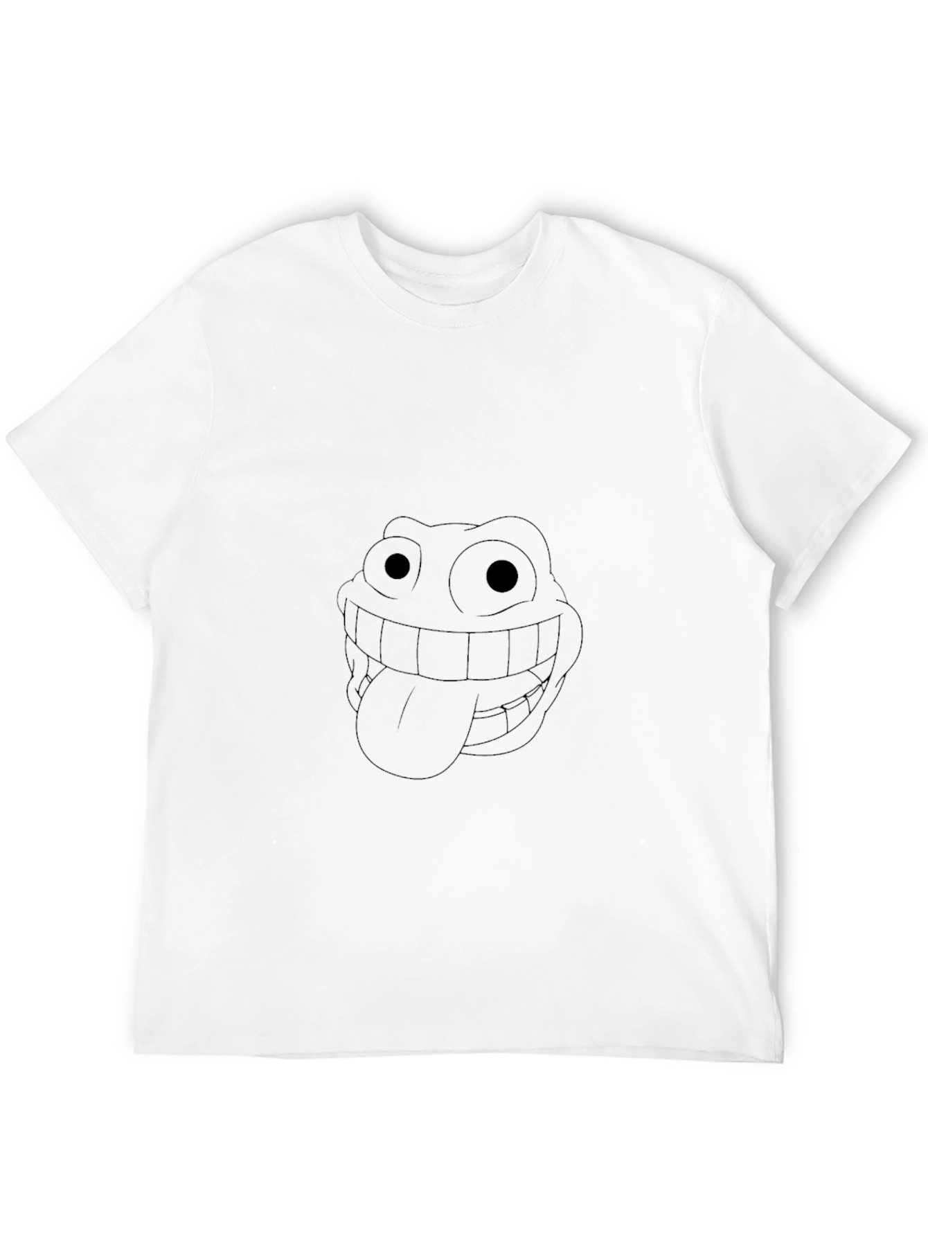 Black T-Shirt with Funny Cartoon Face