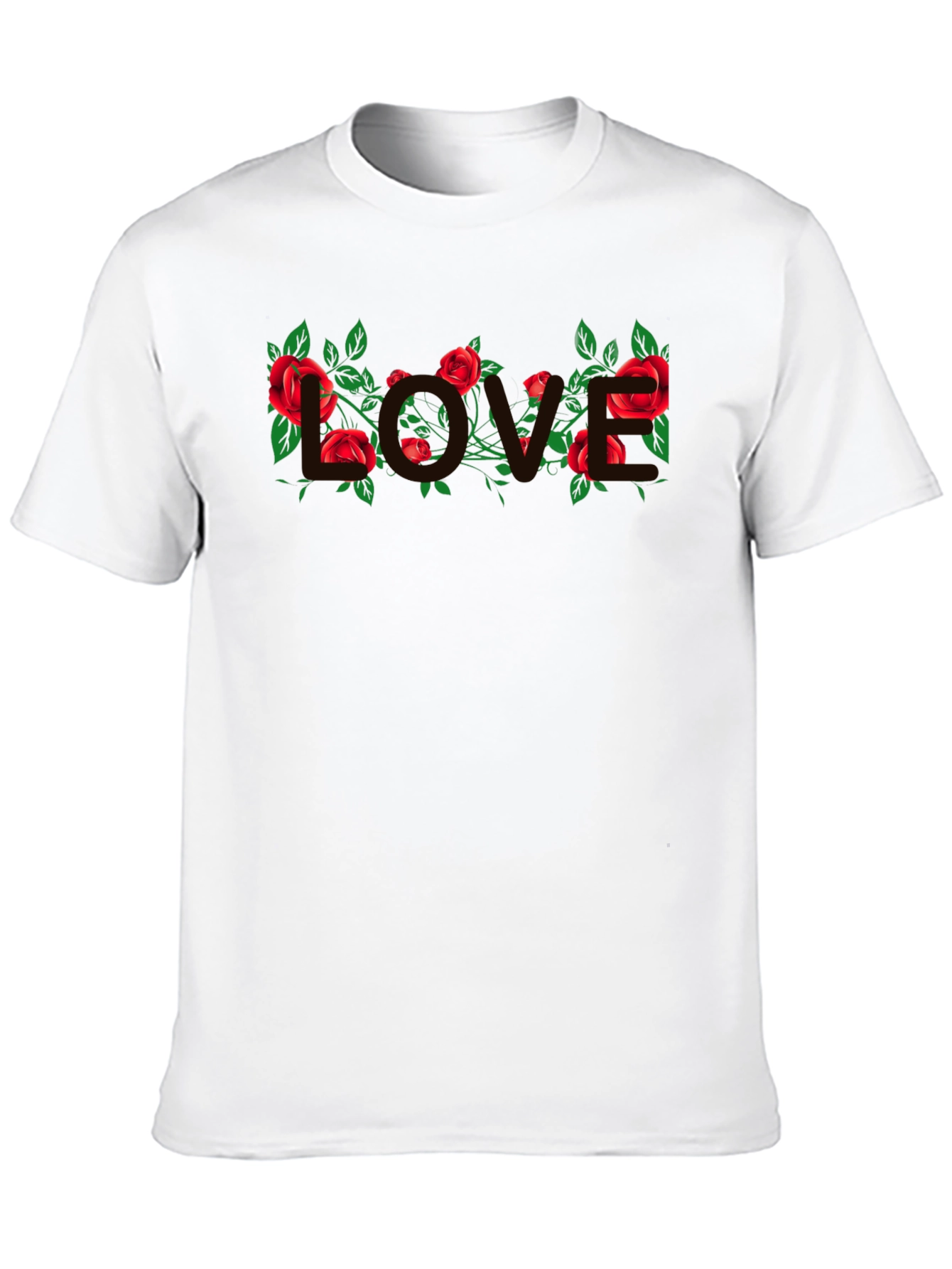 Floral LOVE T-Shirt - Black