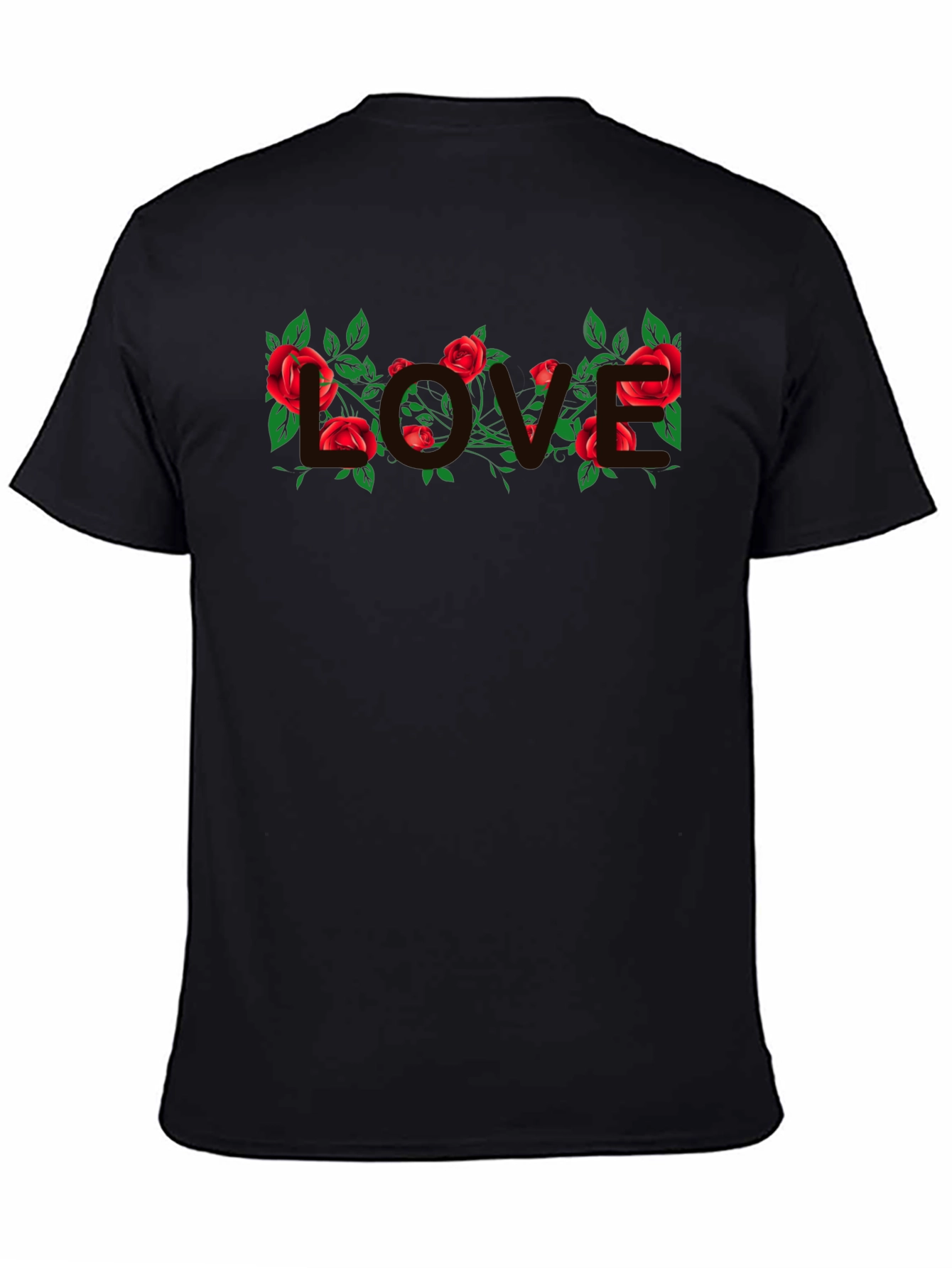 Floral LOVE T-Shirt - Black