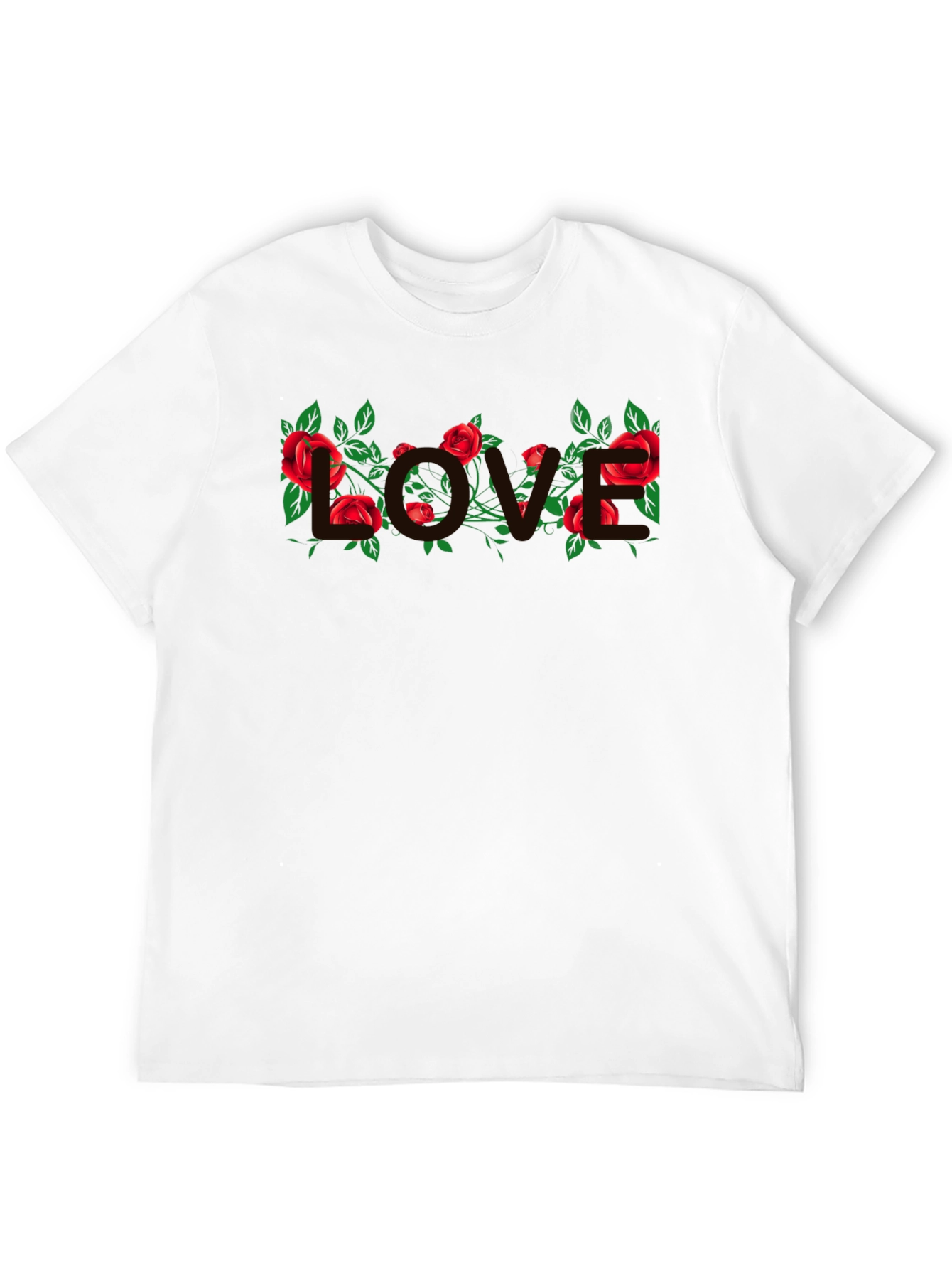 Floral LOVE T-Shirt - Black