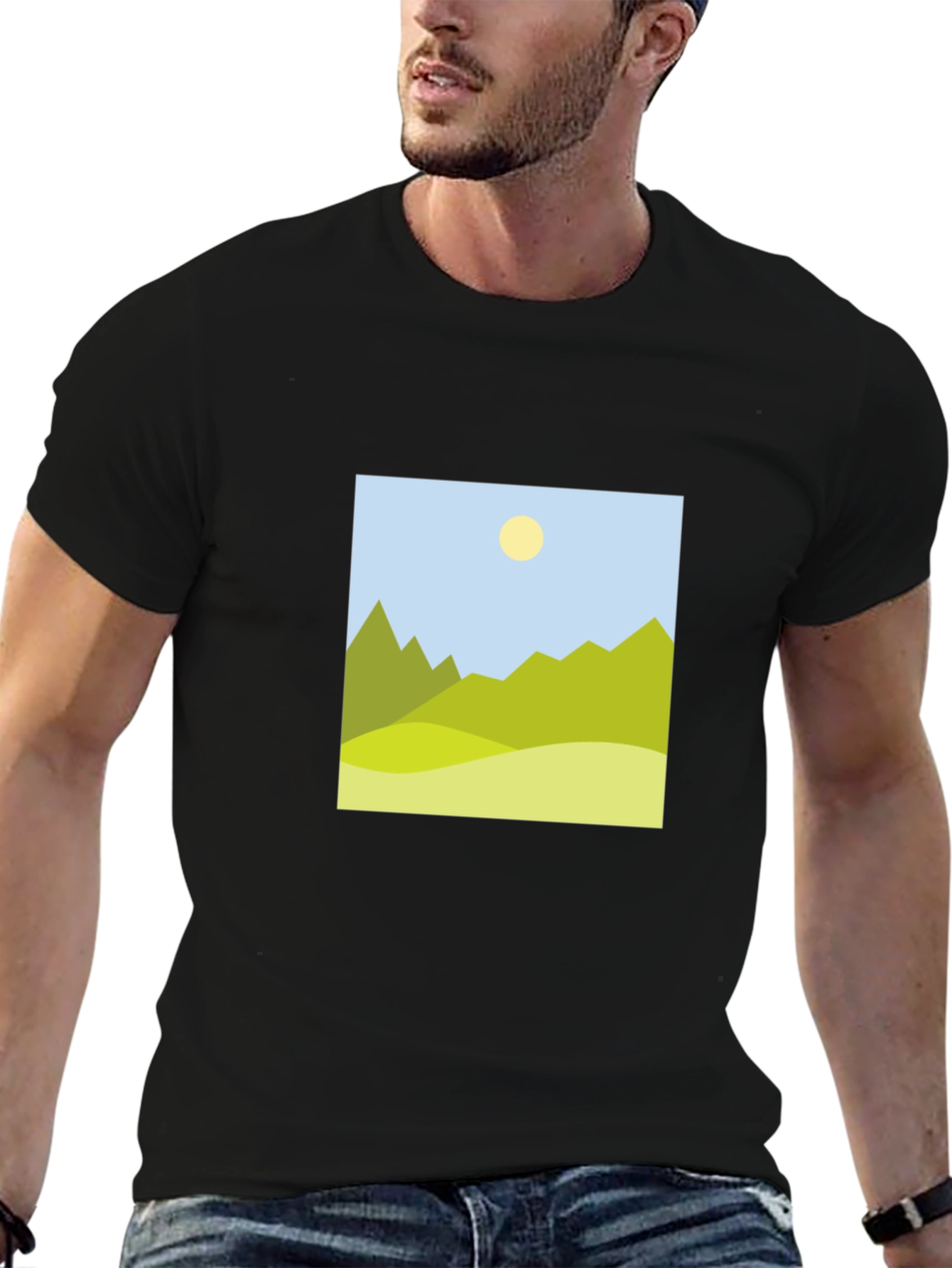 Mountain View Graphic Black T-Shirt