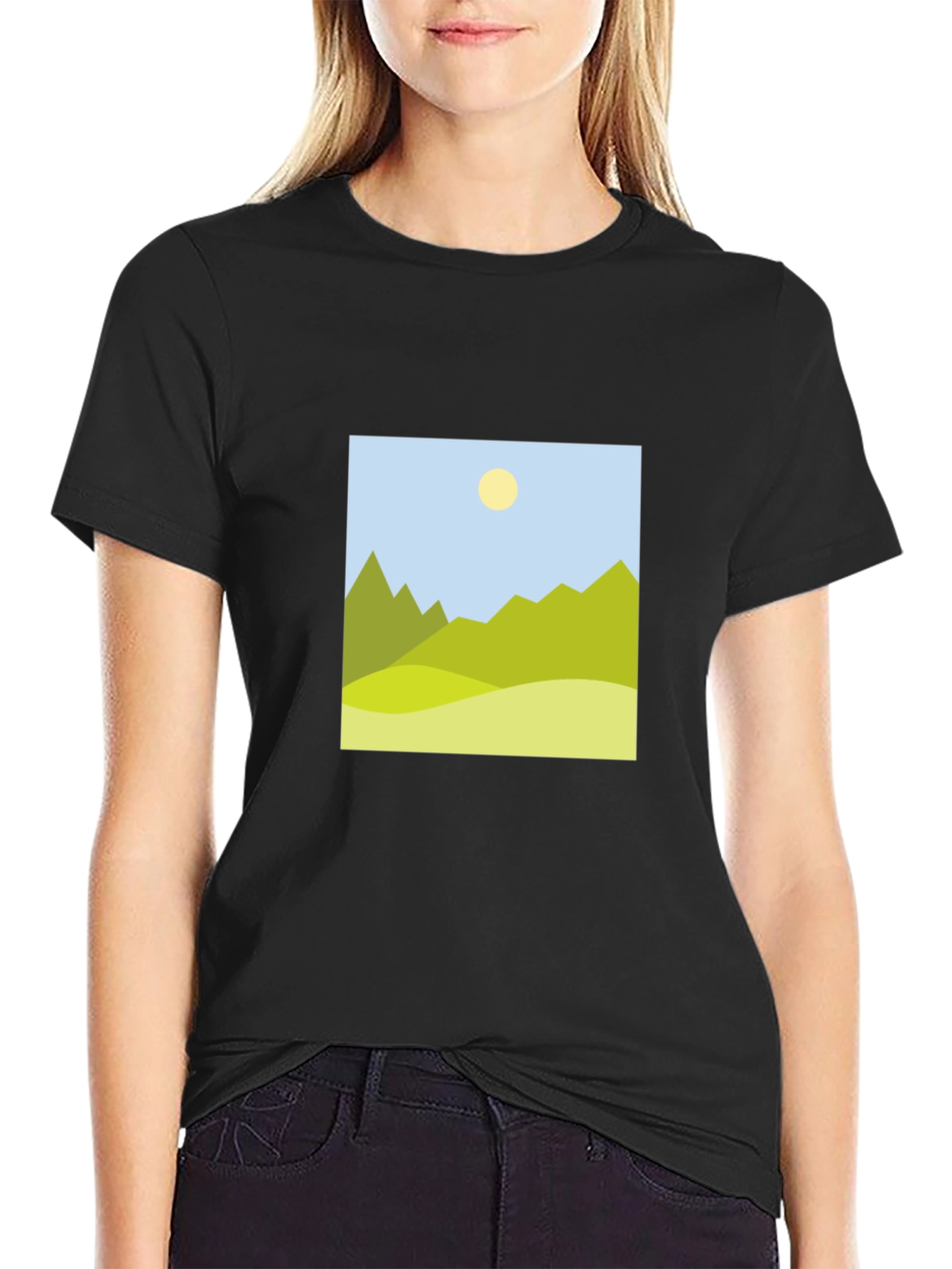 Mountain View Graphic Black T-Shirt