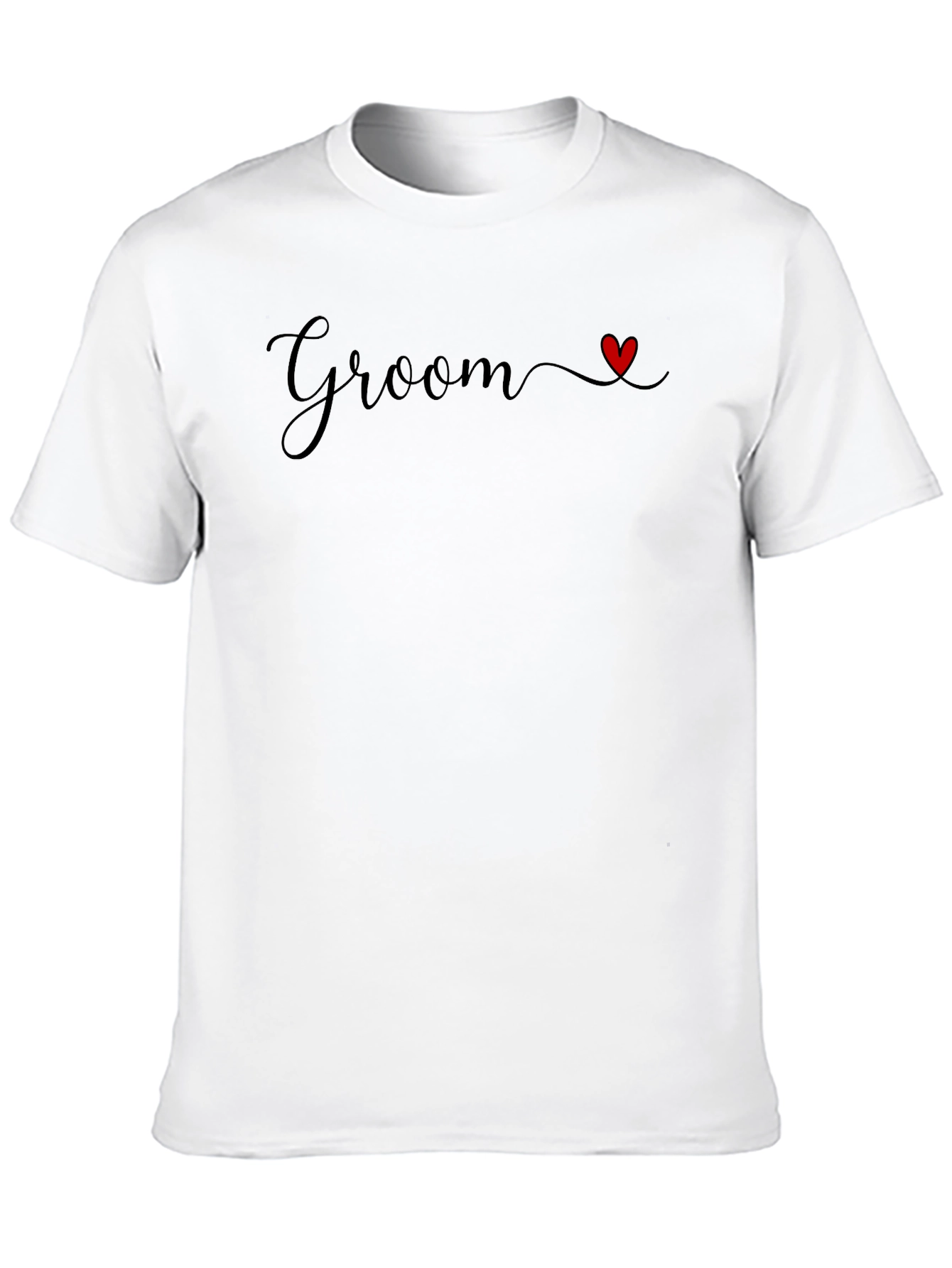 Groom Heart Graphic Black T-Shirt