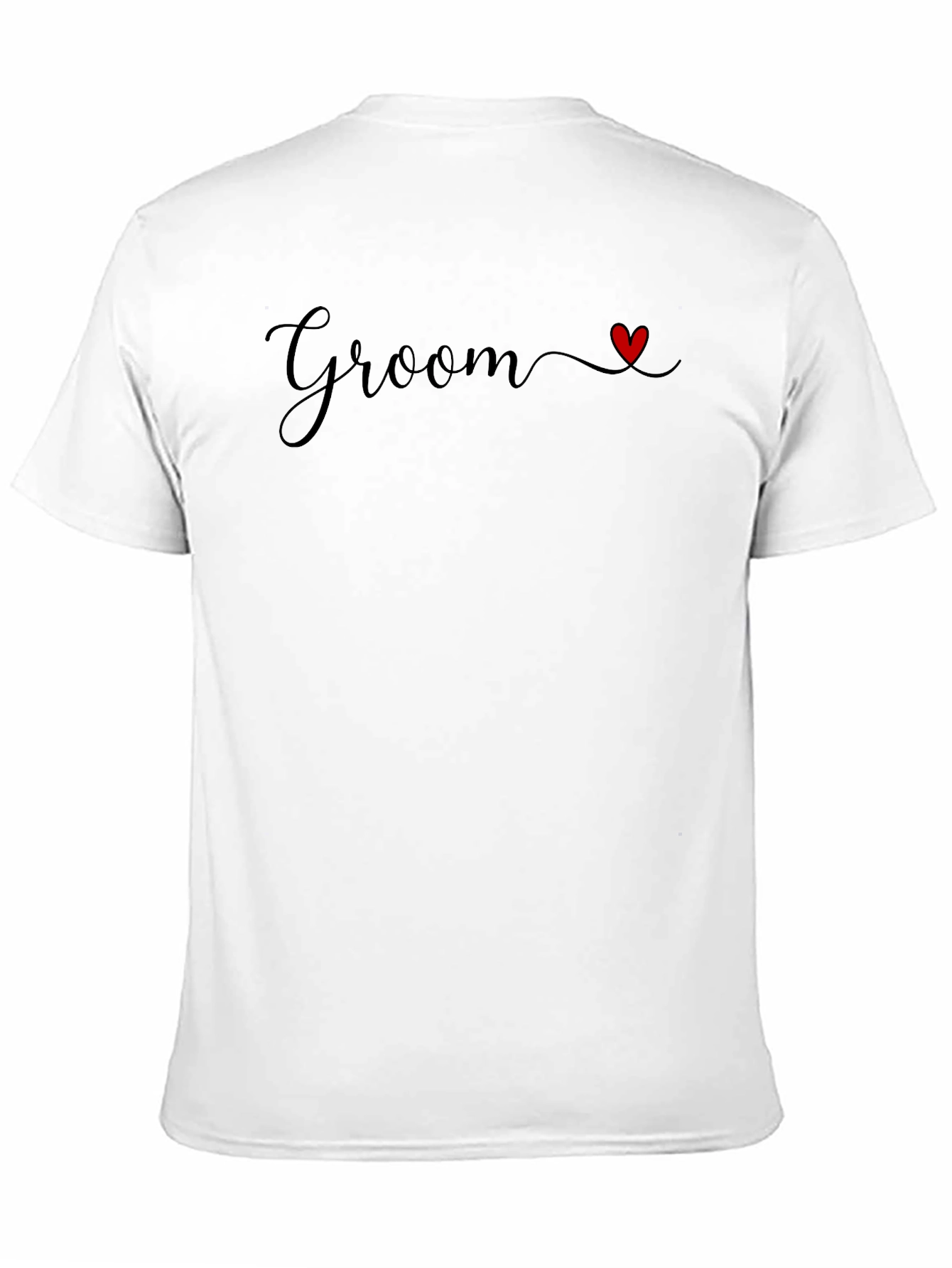 Groom Heart Graphic Black T-Shirt