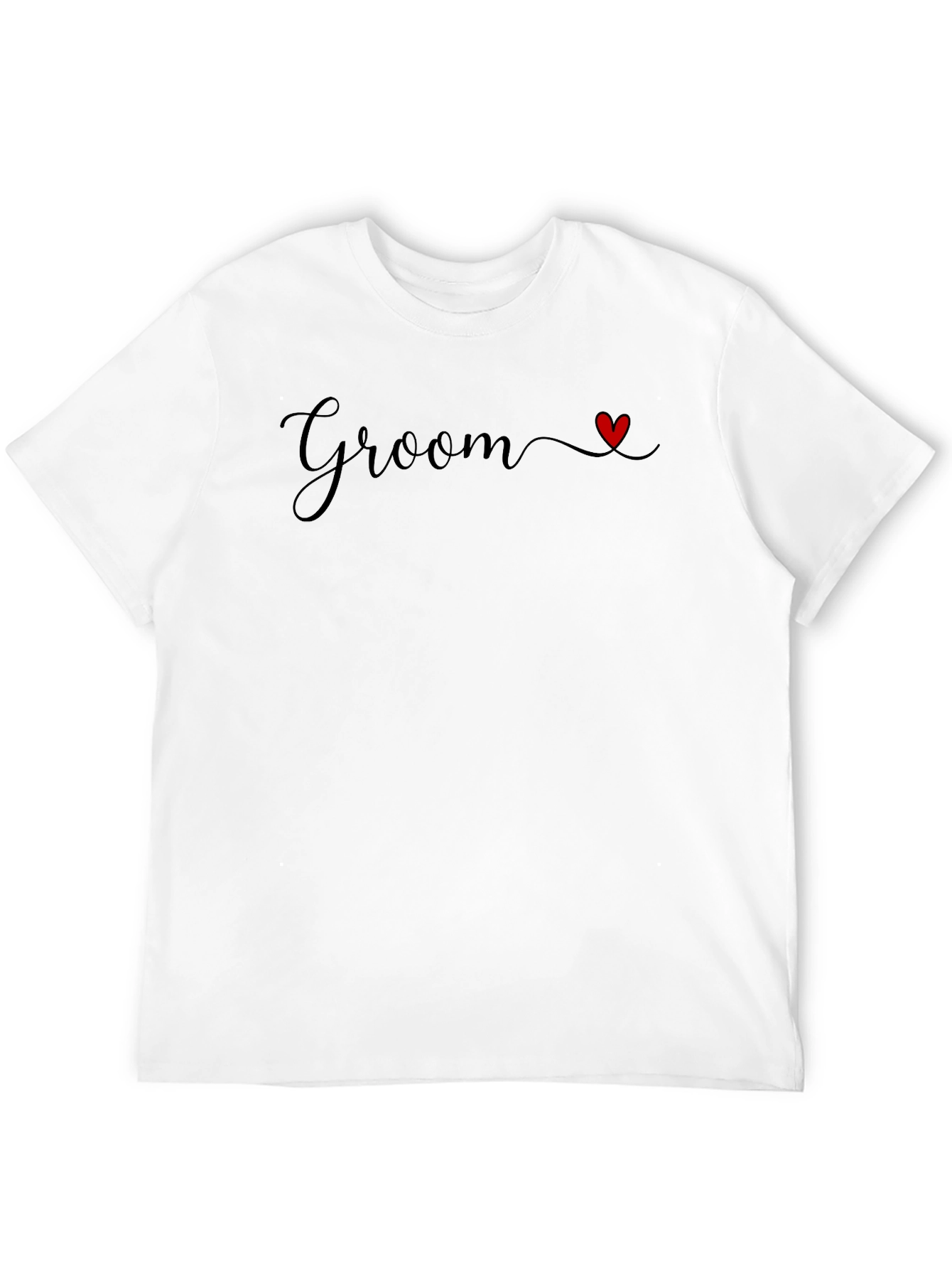 Groom Heart Graphic Black T-Shirt