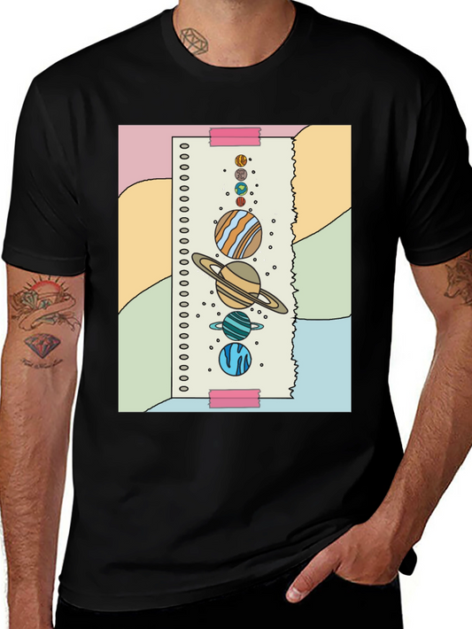 Planet Sketch T-Shirt - Fun Space Design