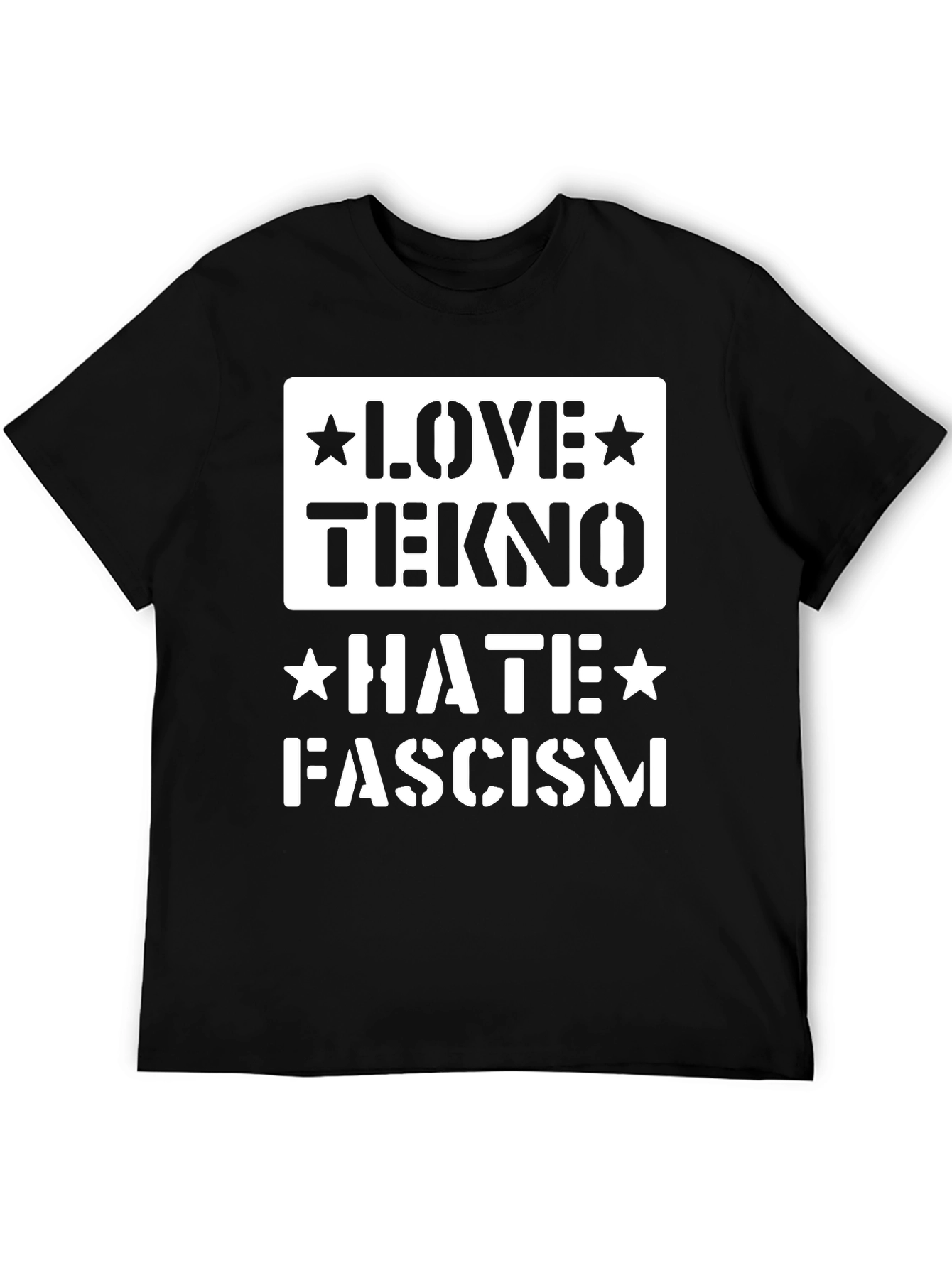 Love Tekno Hate Fascism Graphic Tee