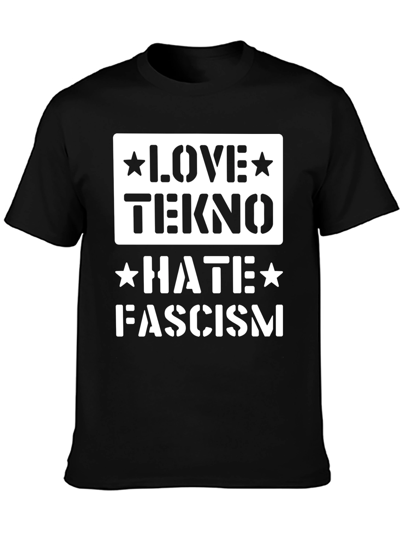 Love Tekno Hate Fascism Graphic Tee