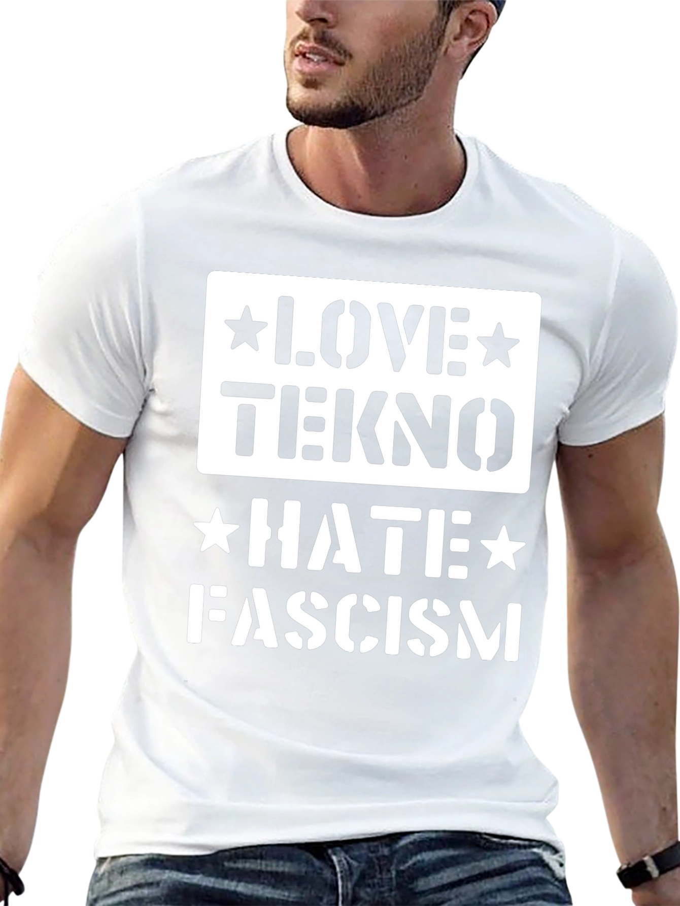Love Tekno Hate Fascism Graphic Tee
