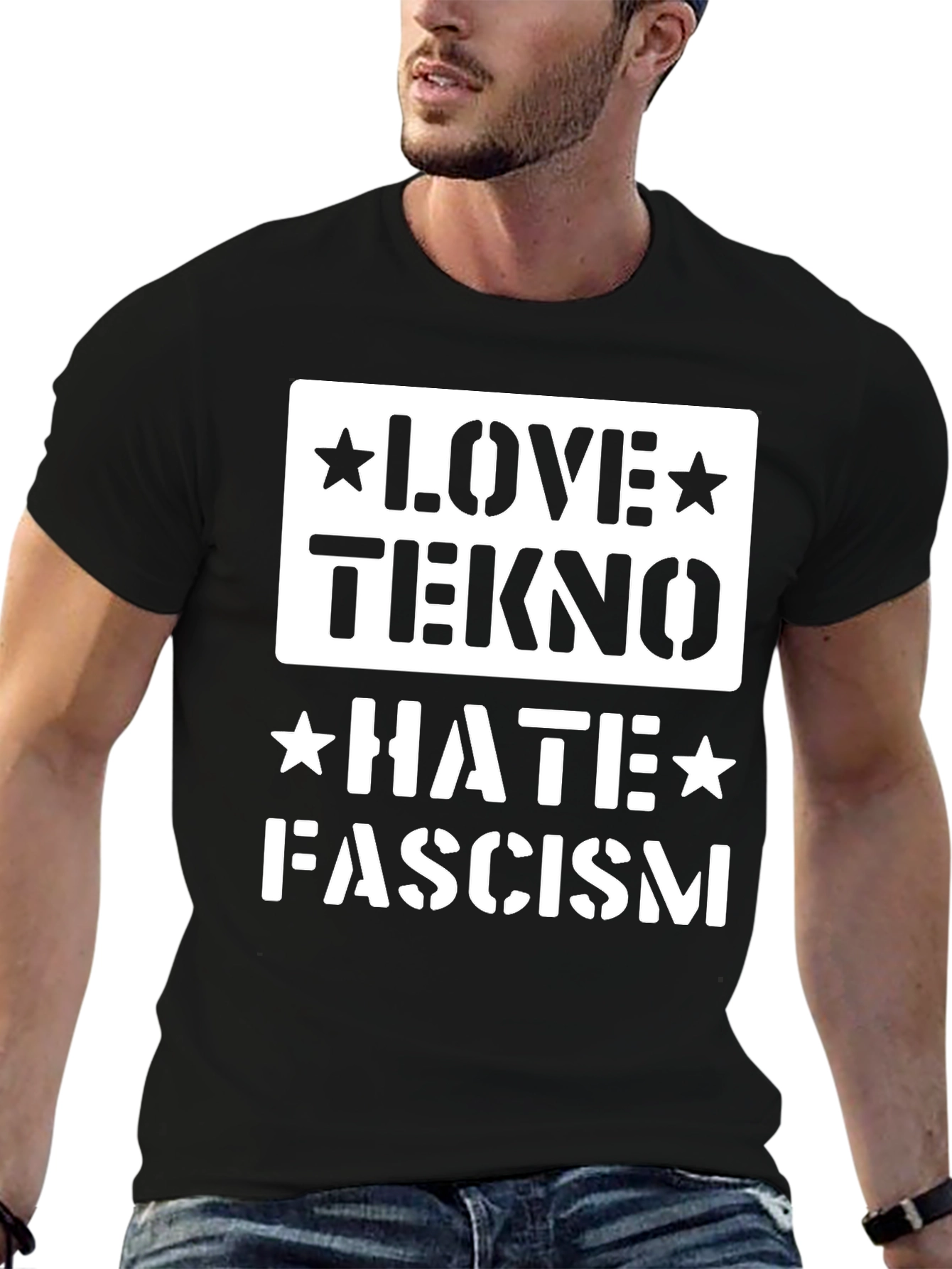 Love Tekno Hate Fascism Graphic Tee
