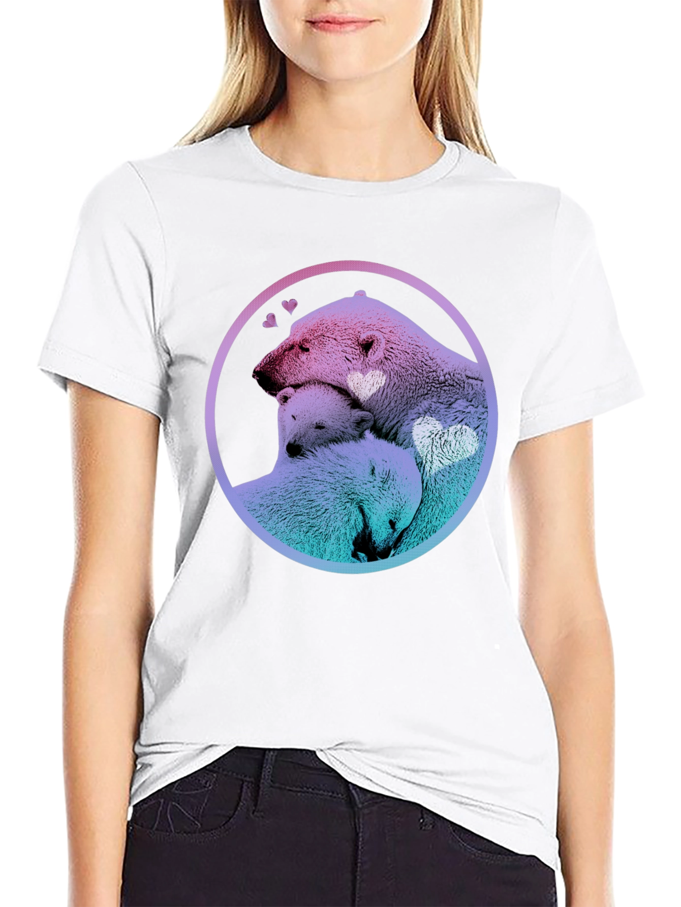 Polar Bear Family Tee - A Heartwarming Design