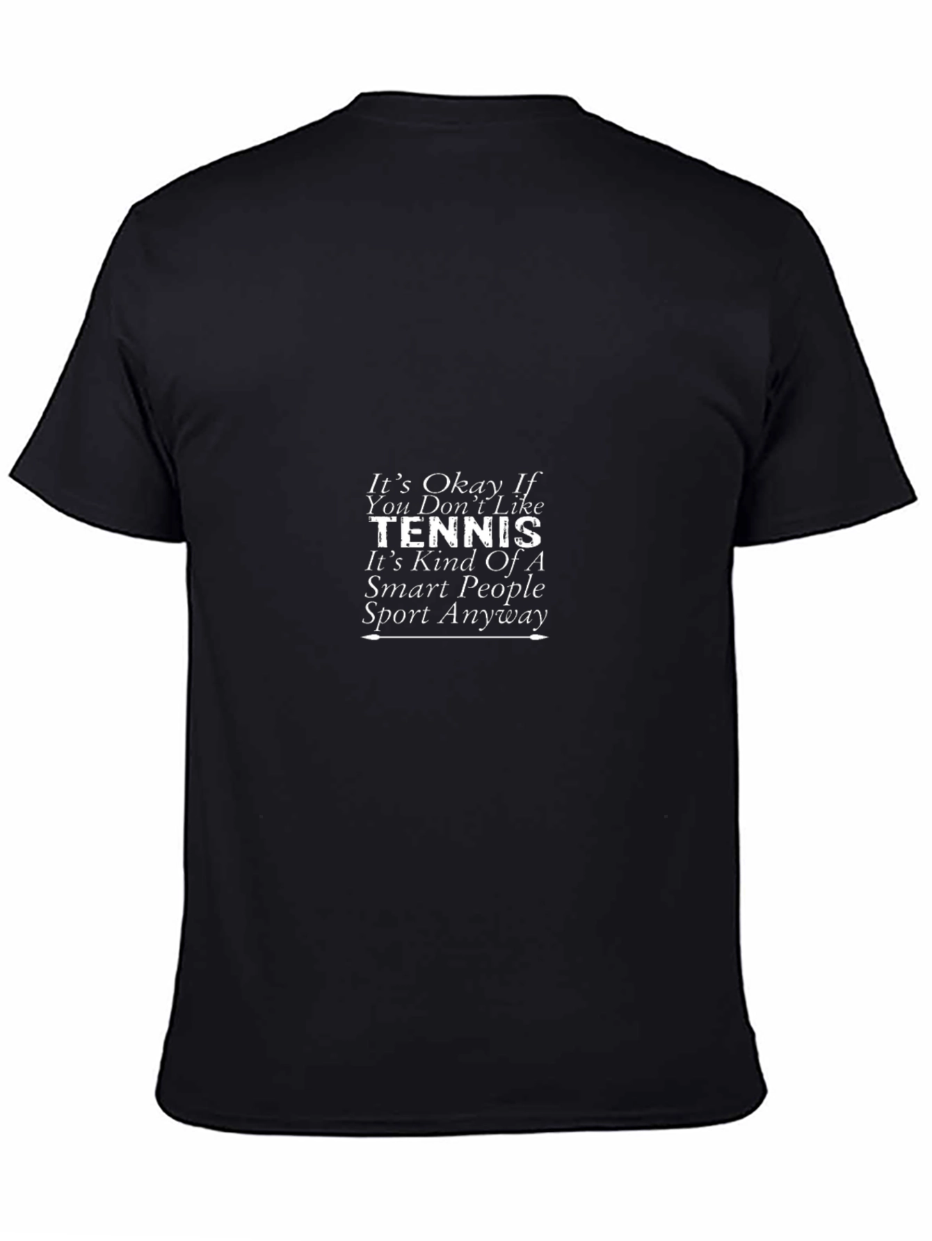 Smart People Tennis Black T-Shirt