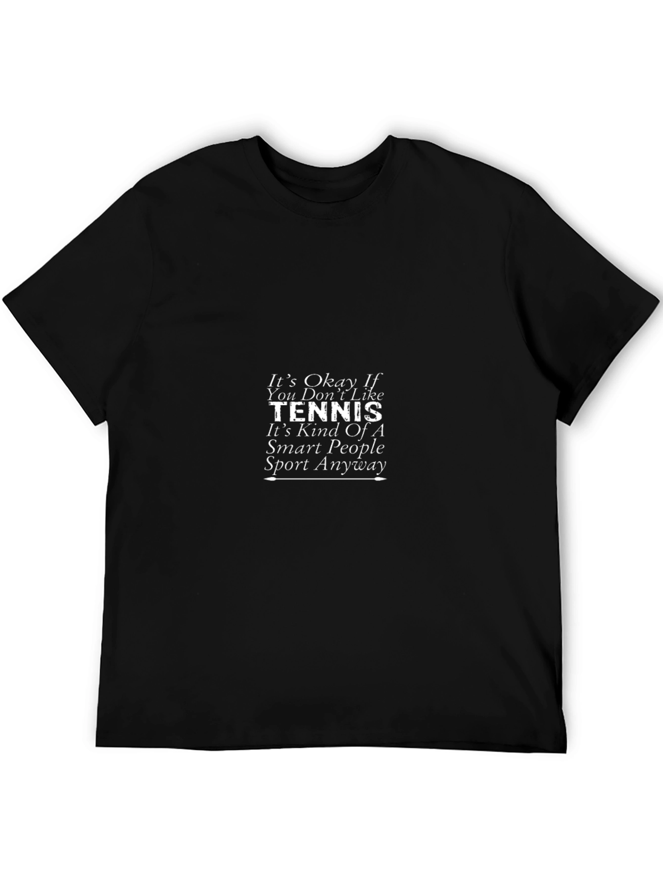 Smart People Tennis Black T-Shirt
