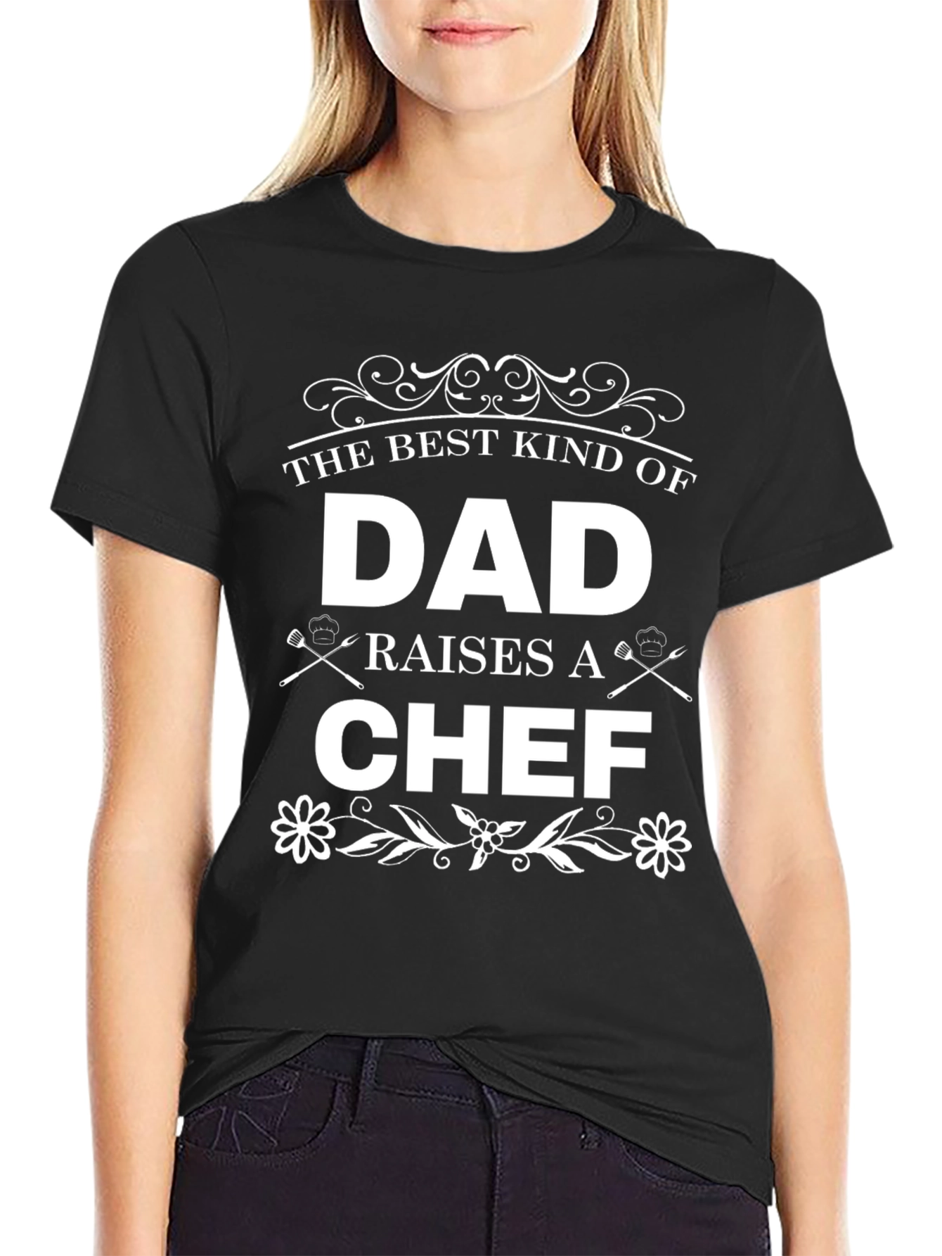 Best Dad Raises a Chef Graphic T-Shirt