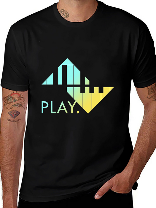 Gradient Piano Keys T-Shirt - PLAY Music Tee
