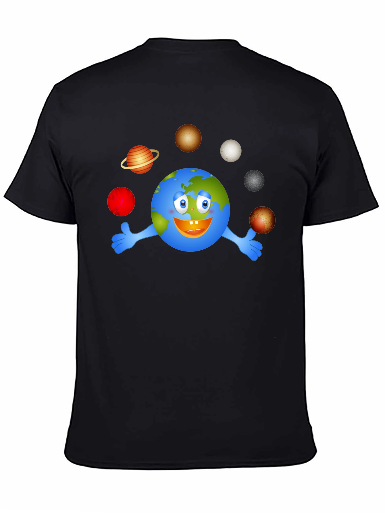Planet Earth Cartoon Graphic T-Shirt
