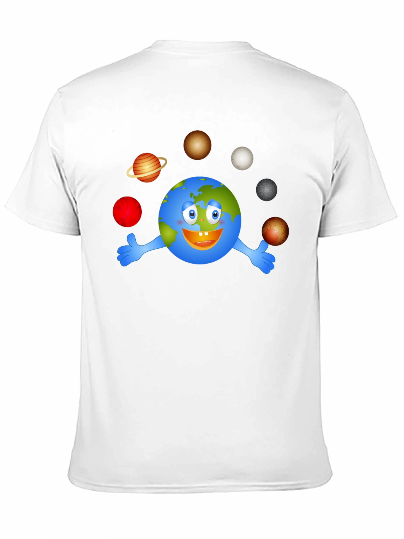 Planet Earth Cartoon Graphic T-Shirt
