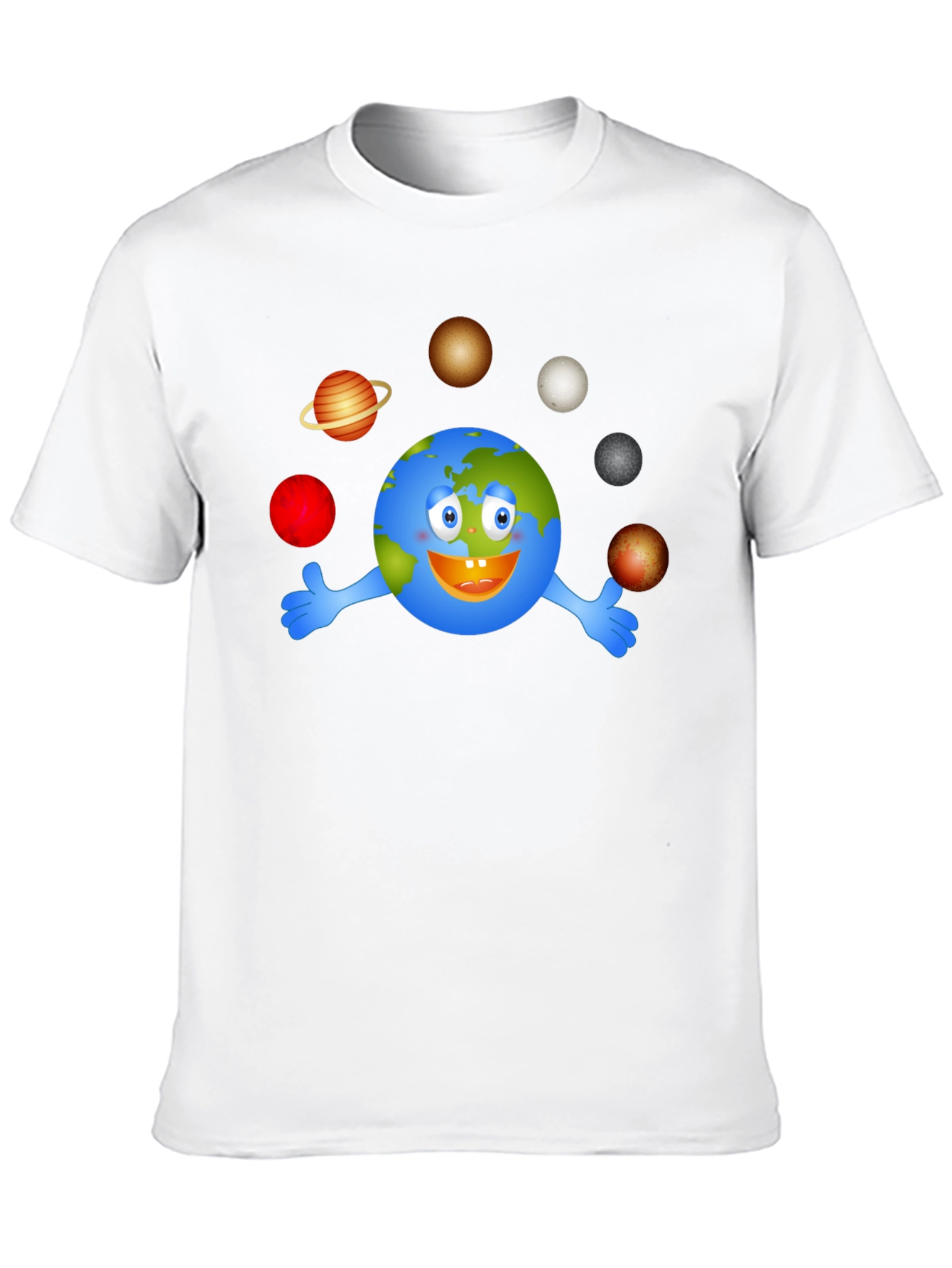 Planet Earth Cartoon Graphic T-Shirt
