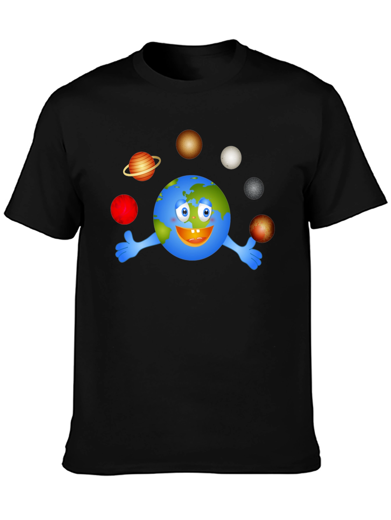 Planet Earth Cartoon Graphic T-Shirt