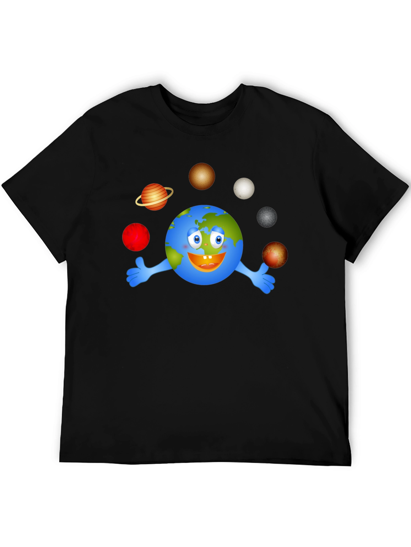 Planet Earth Cartoon Graphic T-Shirt