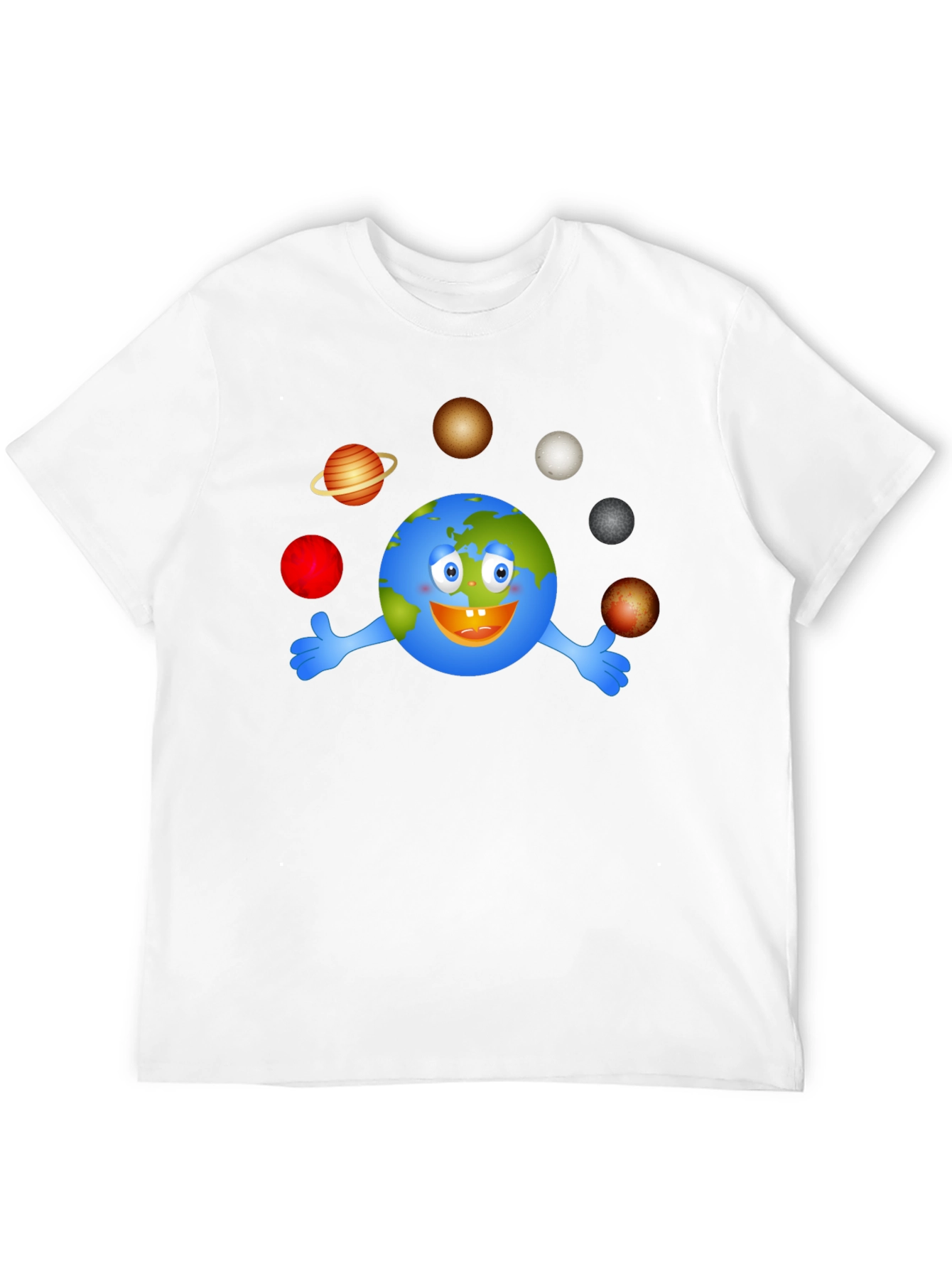 Planet Earth Cartoon Graphic T-Shirt