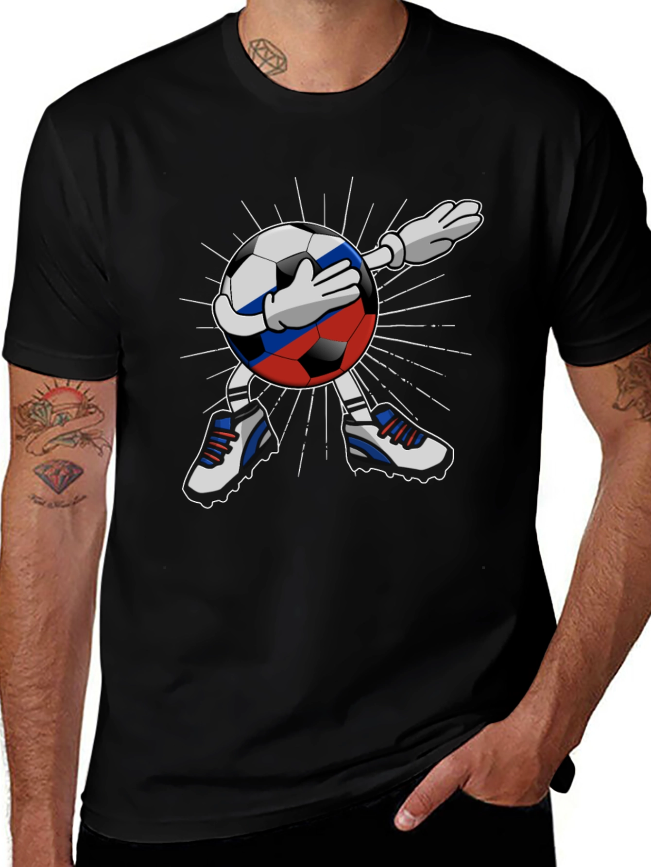 Russia Soccer Dabbing T-Shirt