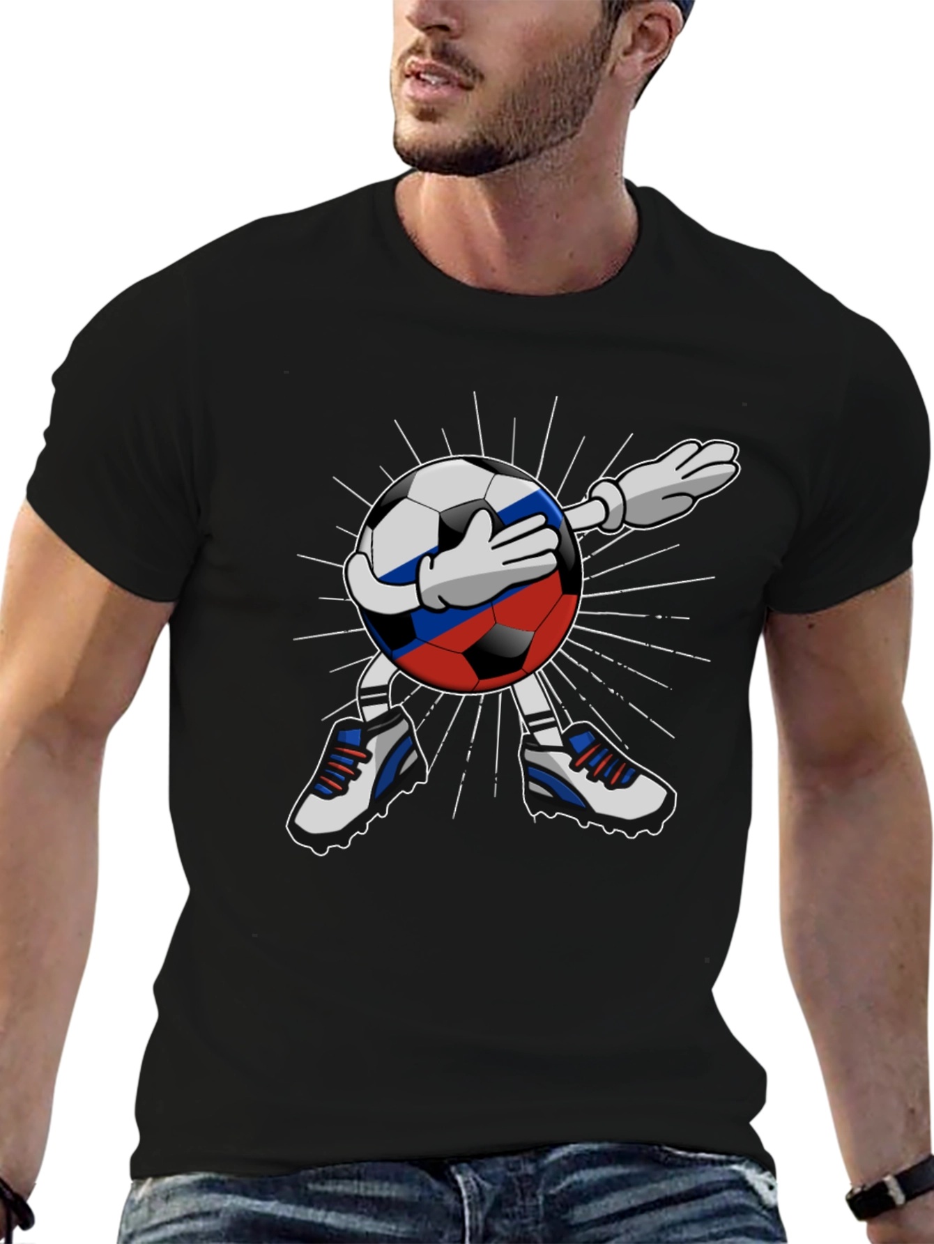 Russia Soccer Dabbing T-Shirt