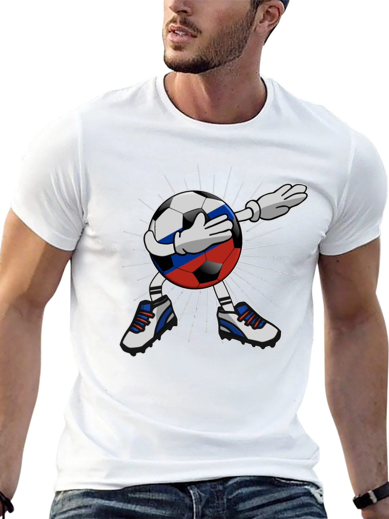 Russia Soccer Dabbing T-Shirt