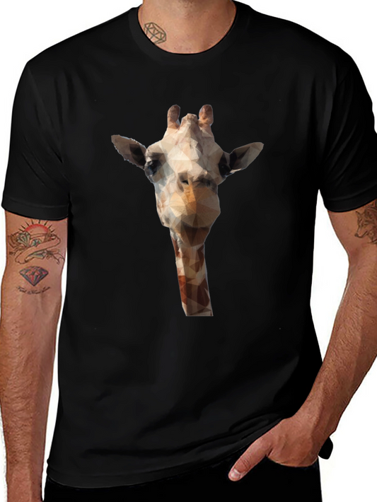 Geometric Giraffe T-Shirt - Modern Animal Print Tee