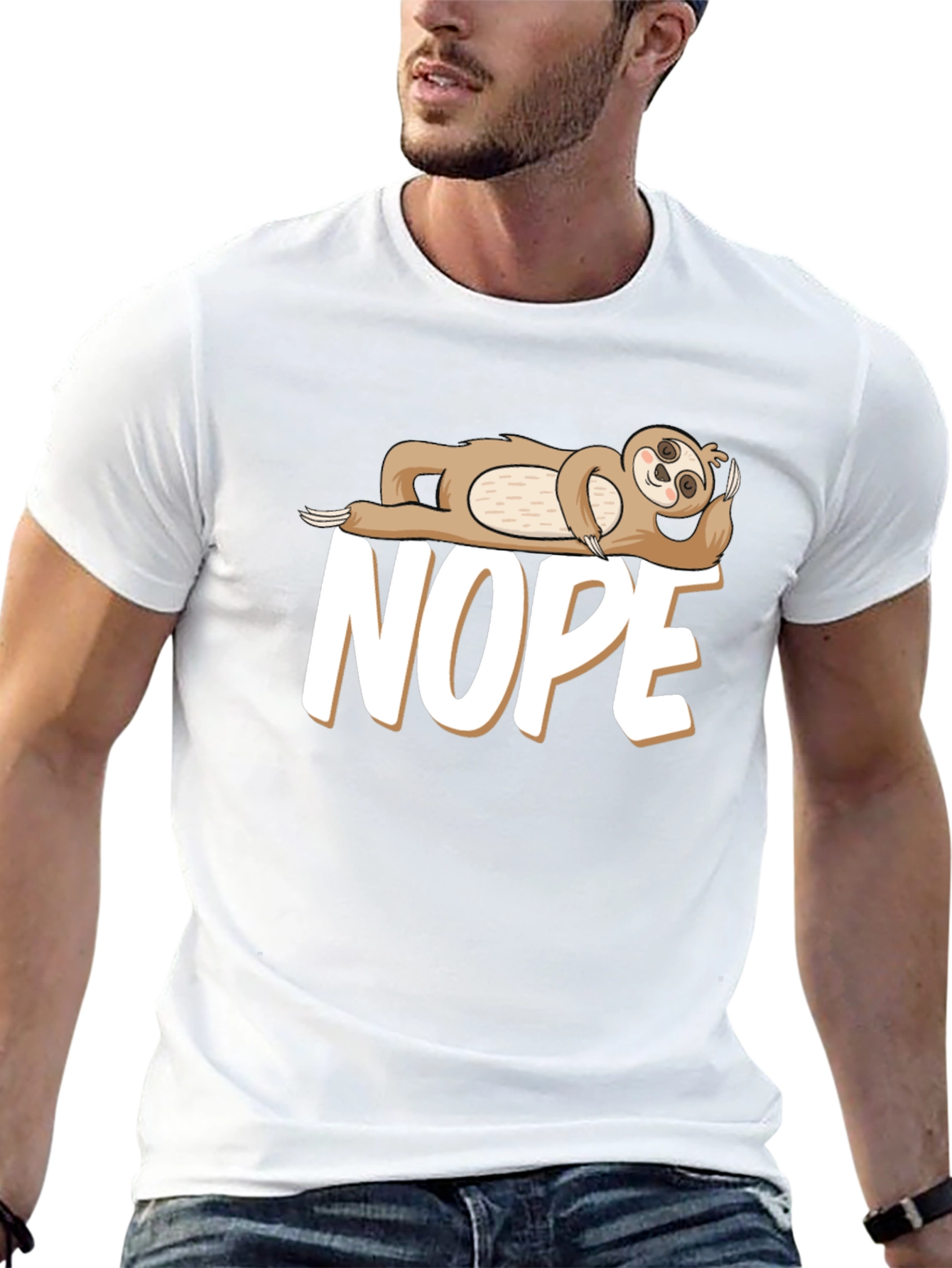 Nope Sloth T-Shirt - Funny Lazy Day Tee