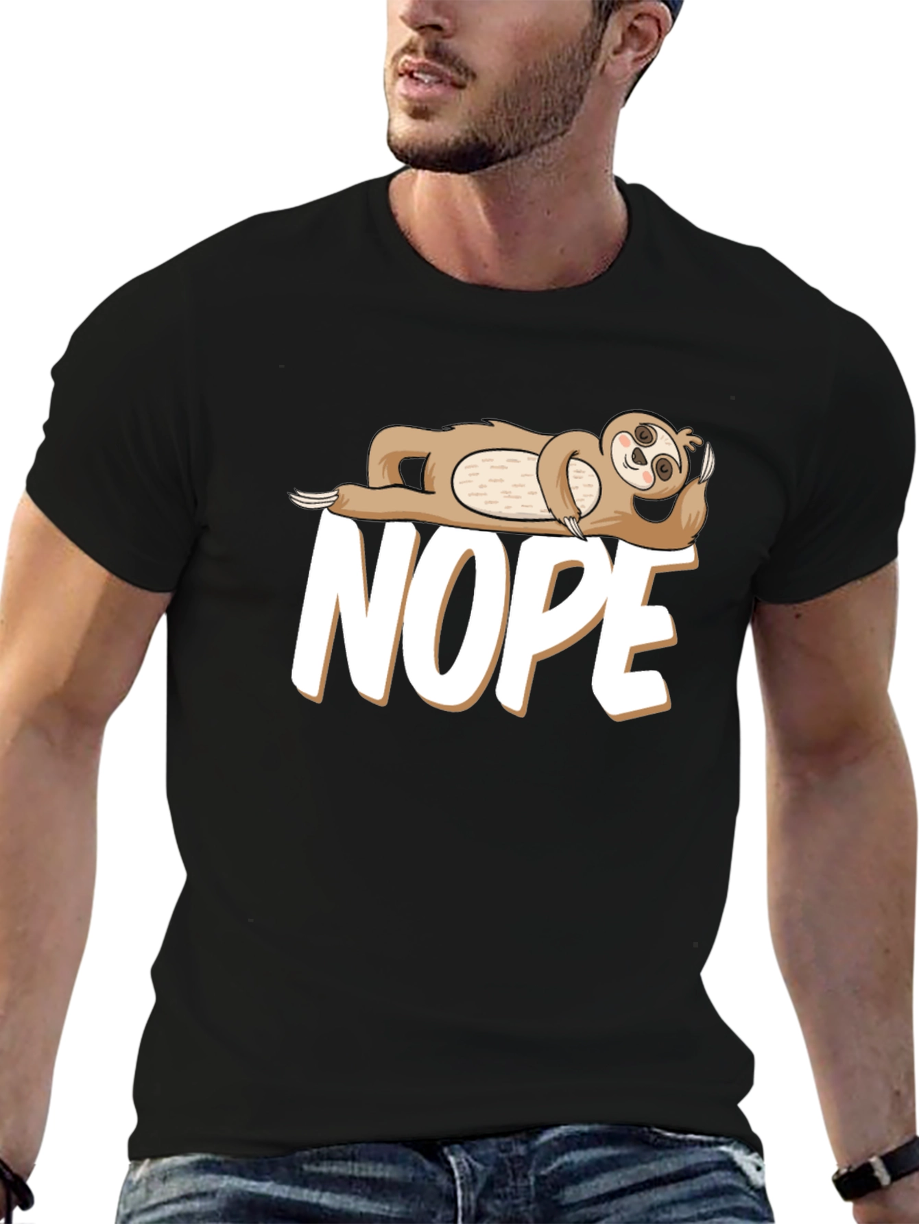 Nope Sloth T-Shirt - Funny Lazy Day Tee