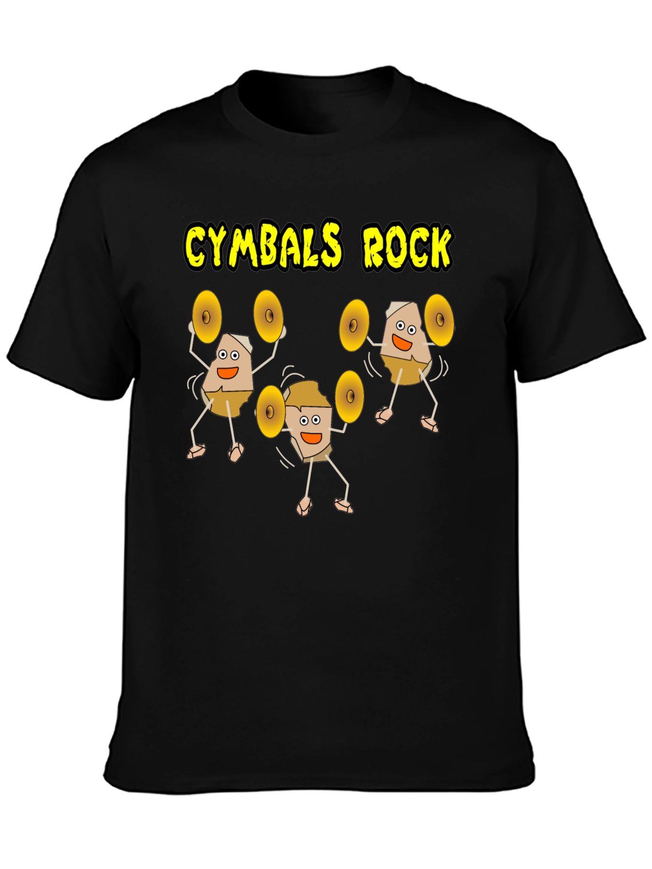 Cymbals Rock Graphic T-Shirt - Black Cotton Tee