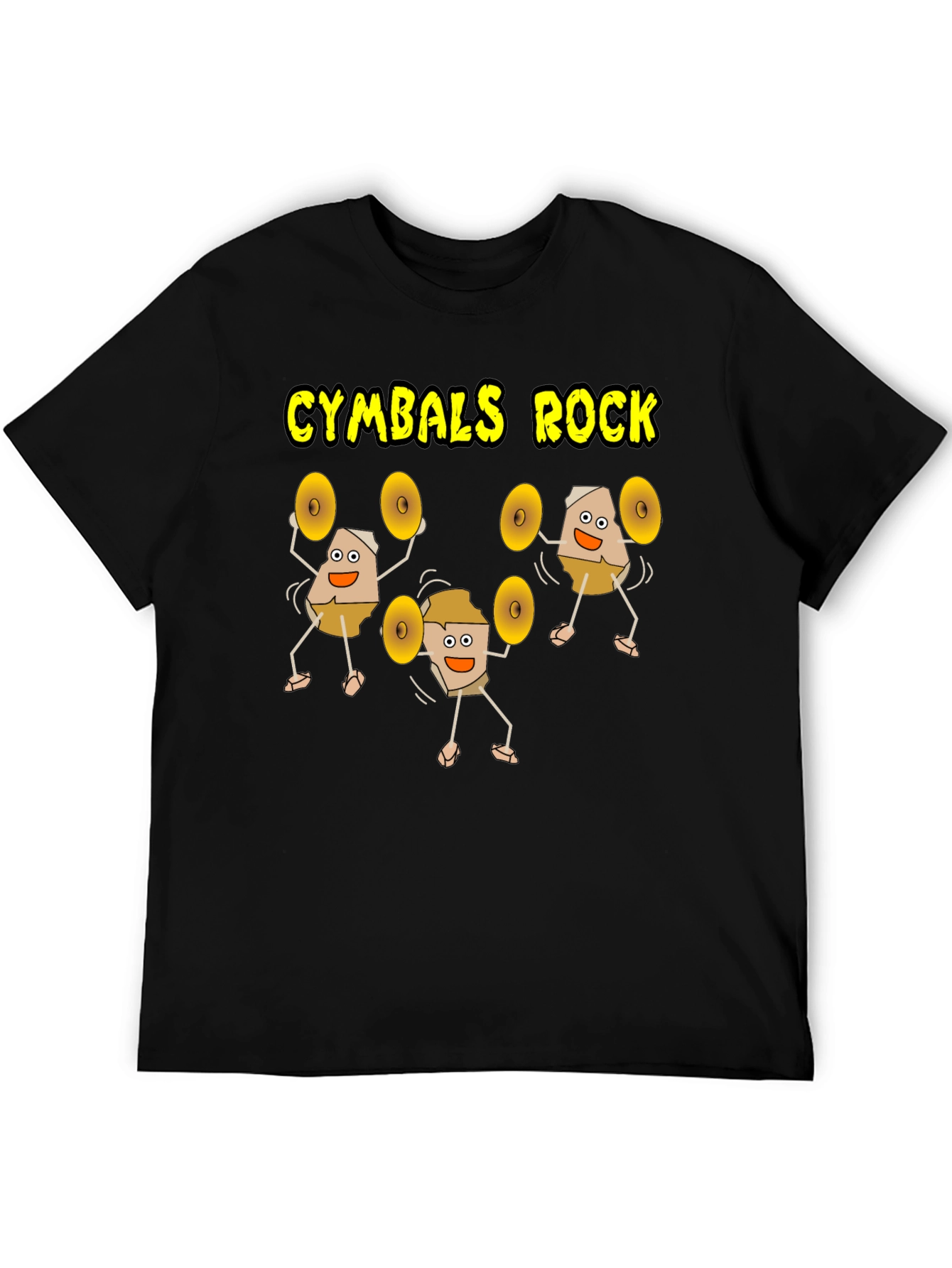 Cymbals Rock Graphic T-Shirt - Black Cotton Tee
