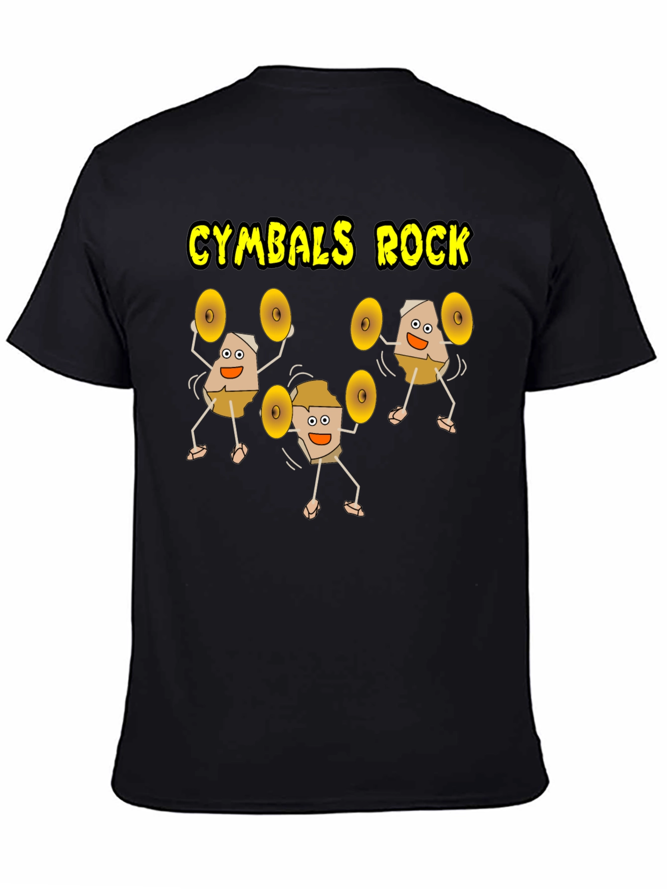 Cymbals Rock Graphic T-Shirt - Black Cotton Tee