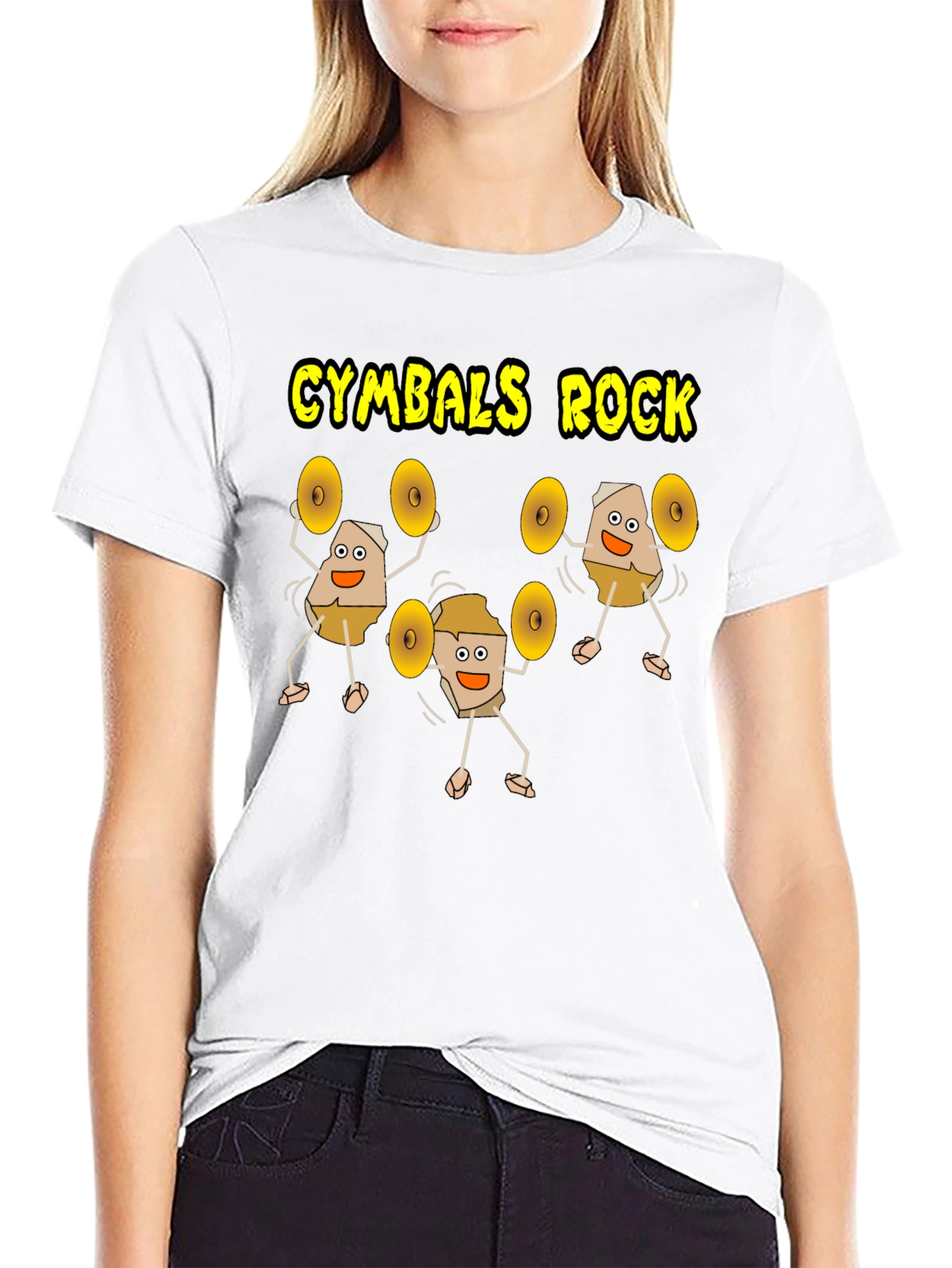 Cymbals Rock Graphic T-Shirt - Black Cotton Tee