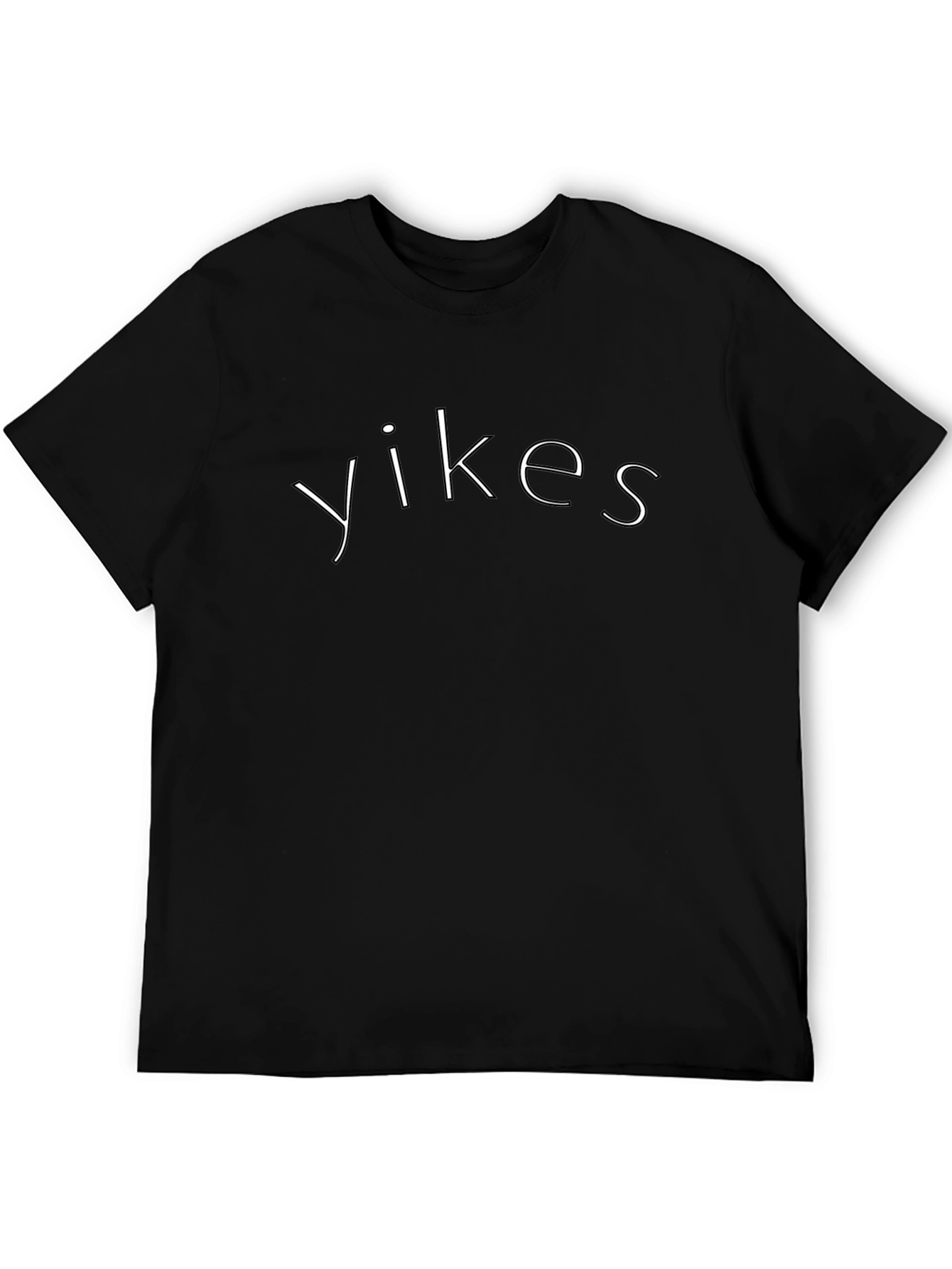 Yikes Graphic Tee - Black Casual T-Shirt