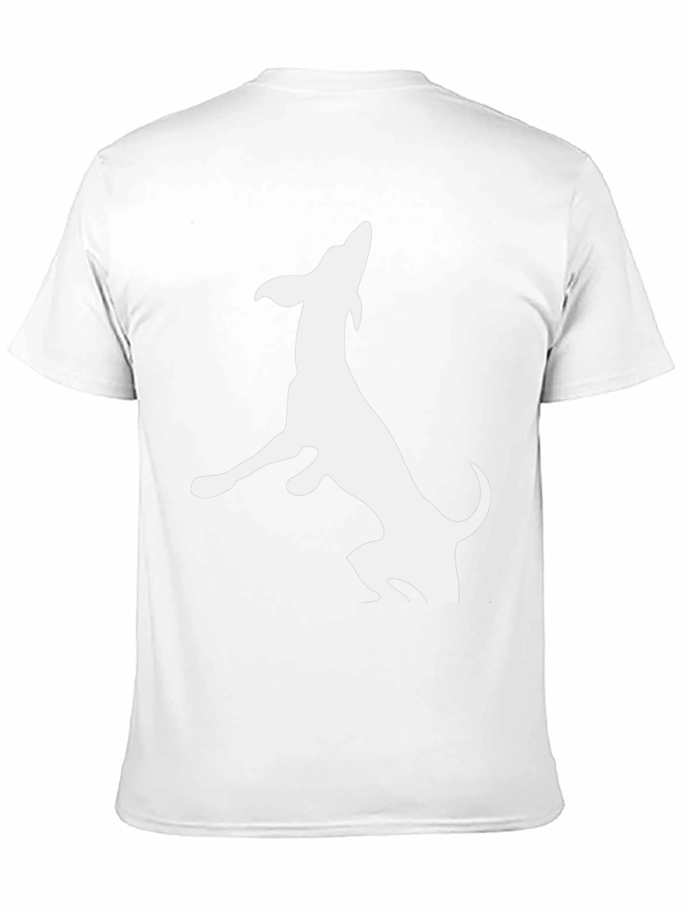 Dog Silhouette T-Shirt - Black Cotton Tee