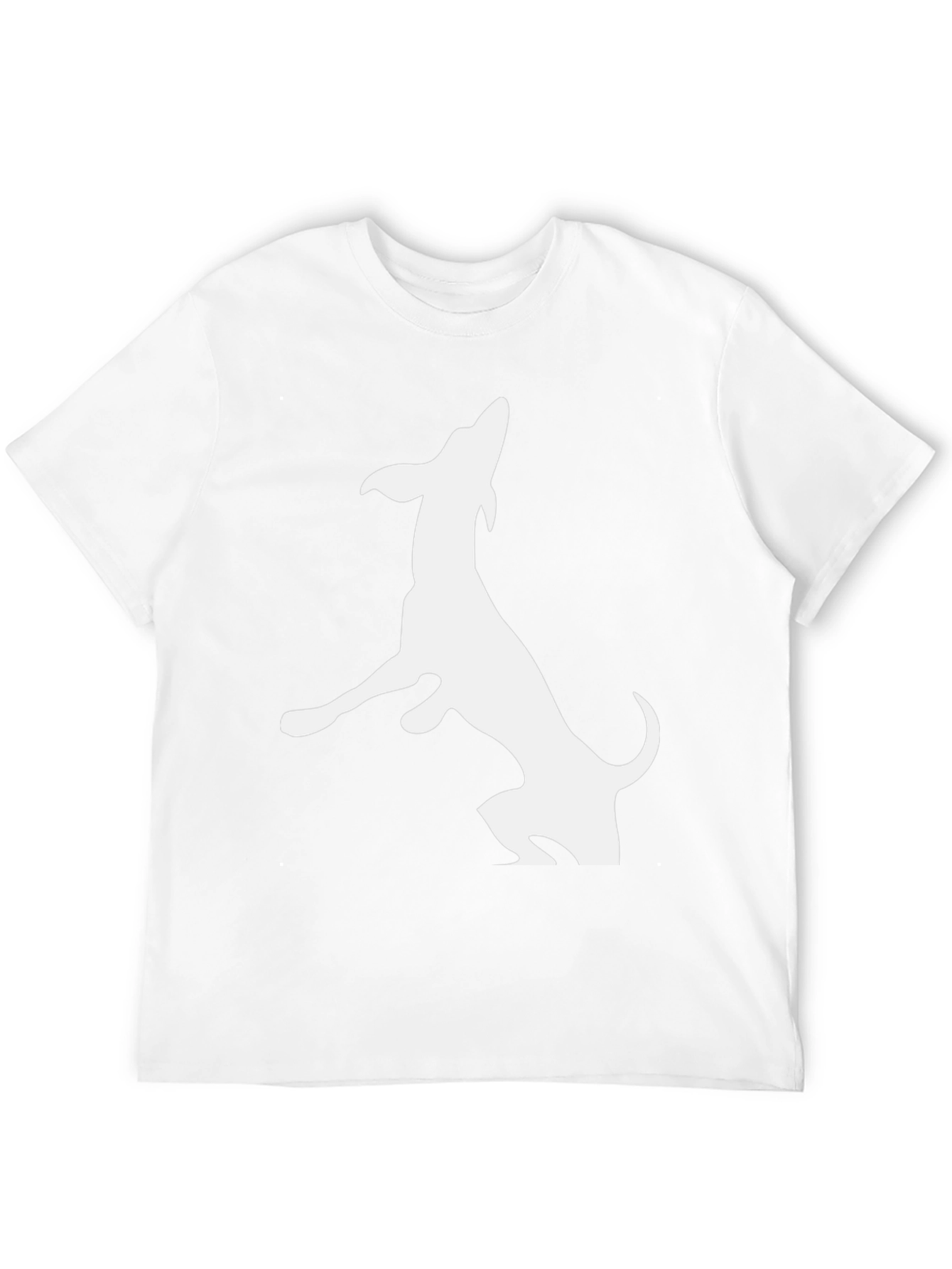 Dog Silhouette T-Shirt - Black Cotton Tee