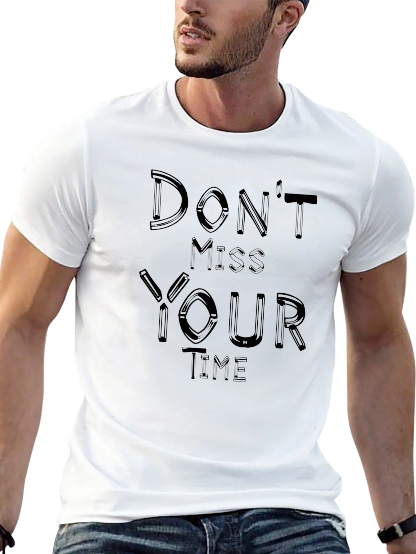 Dont Miss Your Time Black Graphic Tee