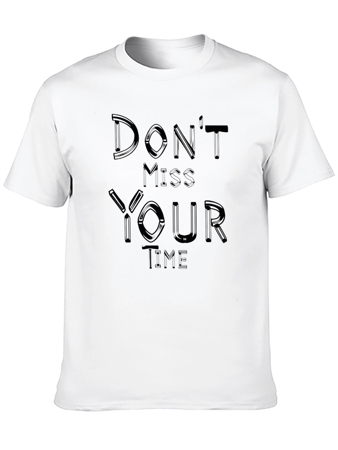 Dont Miss Your Time Black Graphic Tee