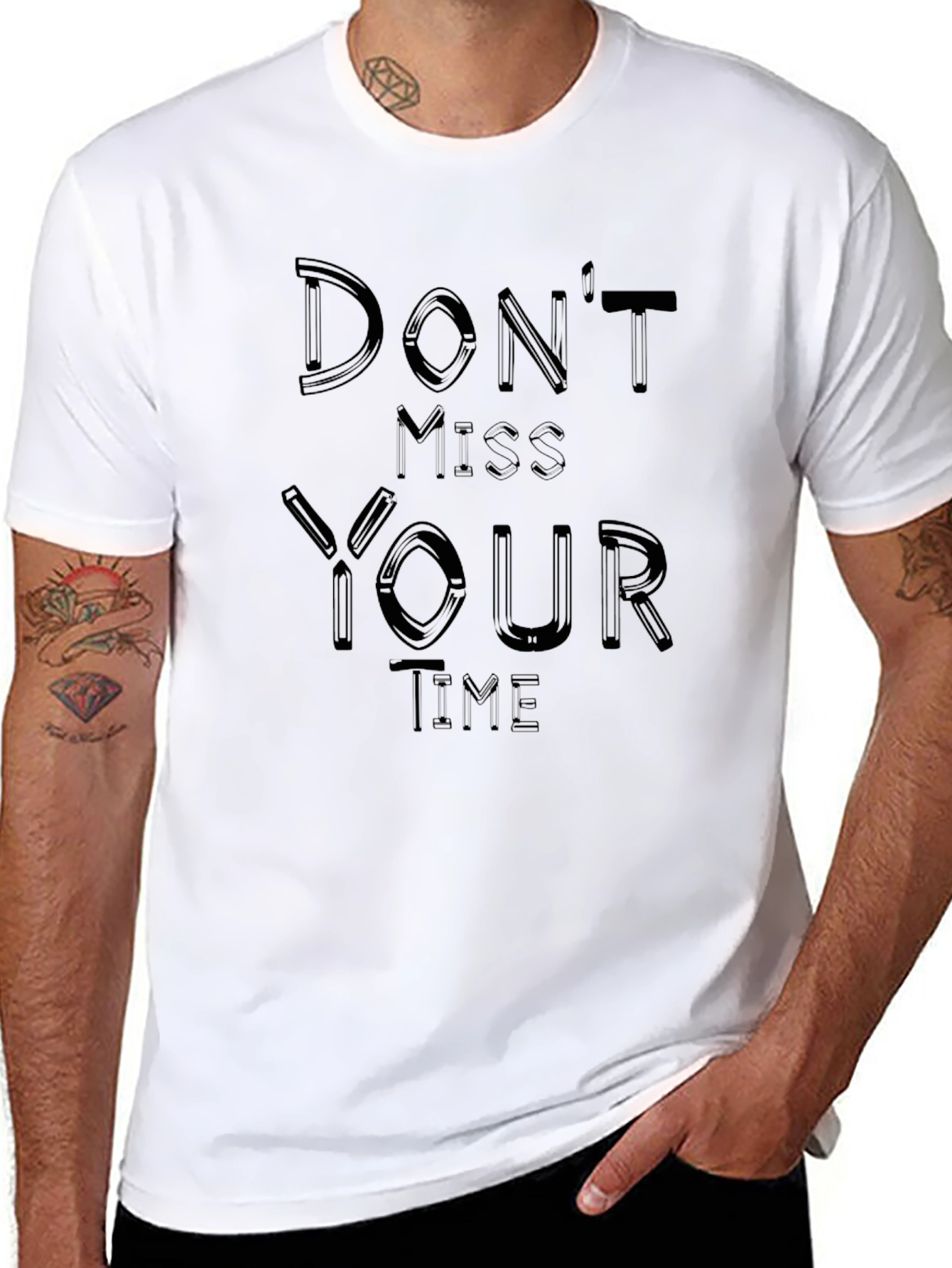 Dont Miss Your Time Black Graphic Tee