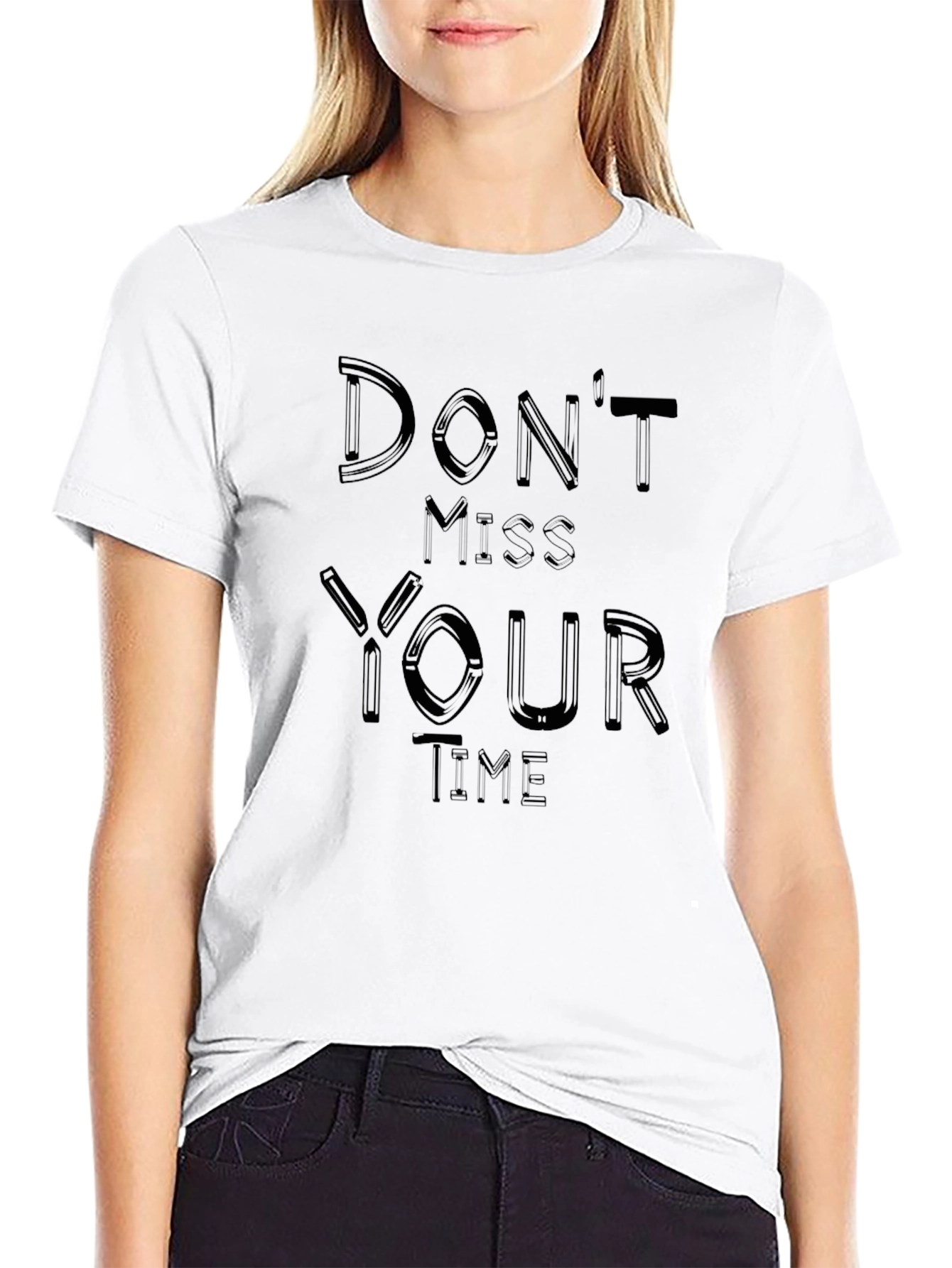 Dont Miss Your Time Black Graphic Tee