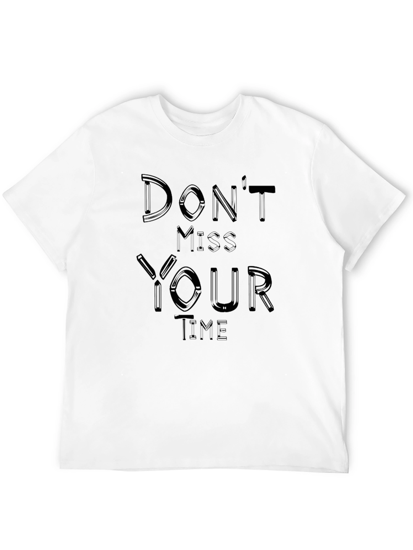 Dont Miss Your Time Black Graphic Tee