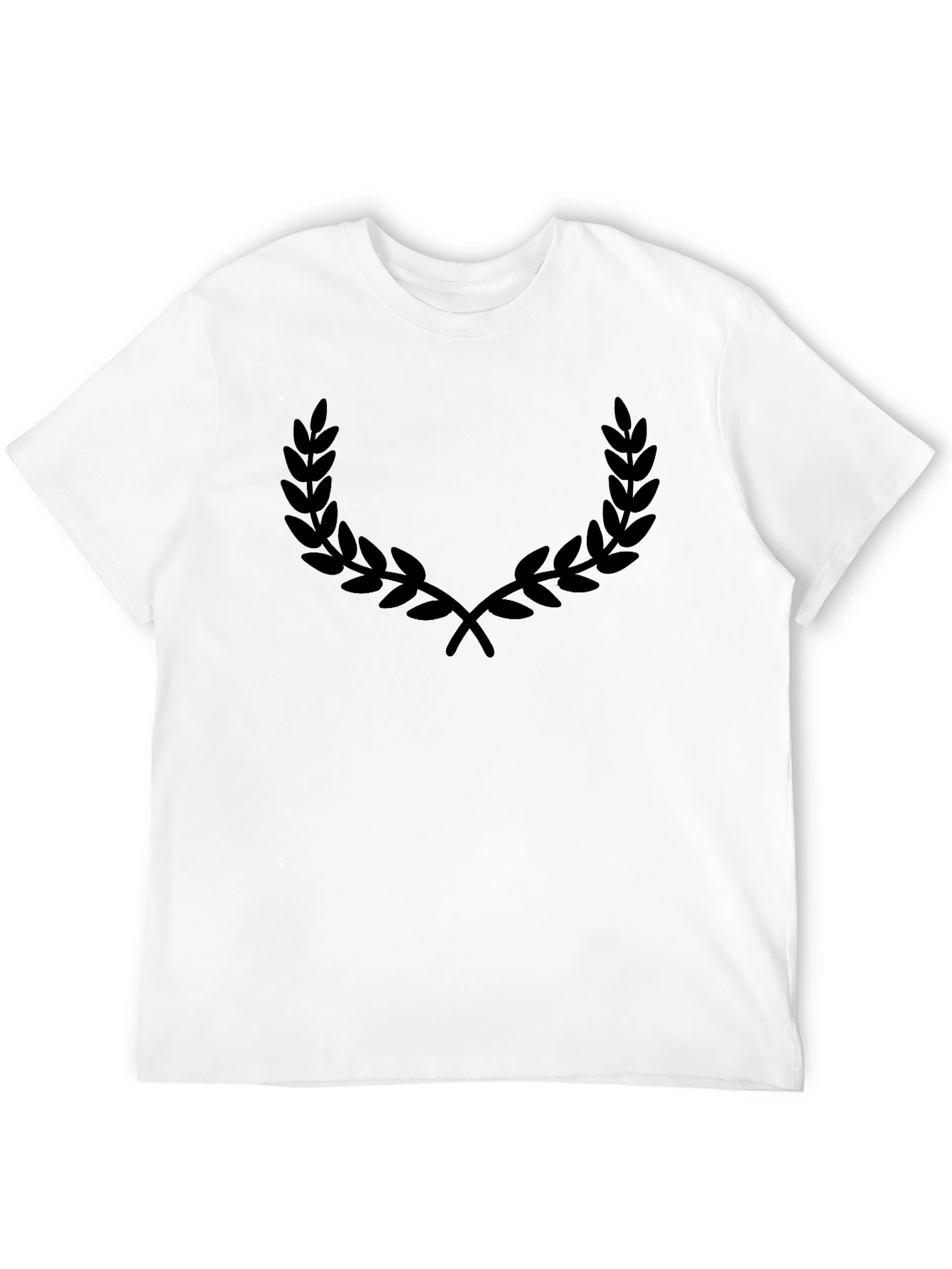 Mens Black Laurel Wreath Graphic Tee